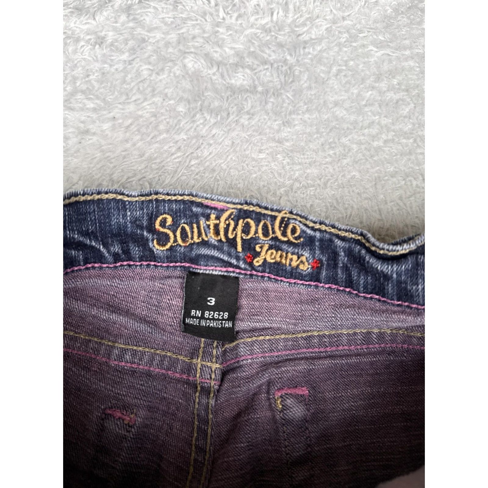 Southpole Southpole Jeans Women Bootcut Denim Pants 3 Blue 24x31 Pink Fade Contrast Stitch 5-Pocket Design Jeans Size 26" / US 2 / IT 38 - 6 Thumbnail