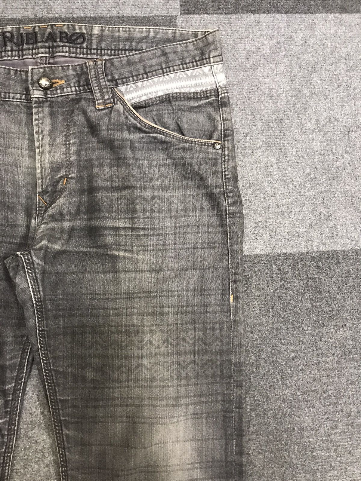 Japanese Brand 💥ULTRA RARE💥RIELABO NCFM Navajo Motive Soft Denim F241 Size US 33 - 3 Thumbnail