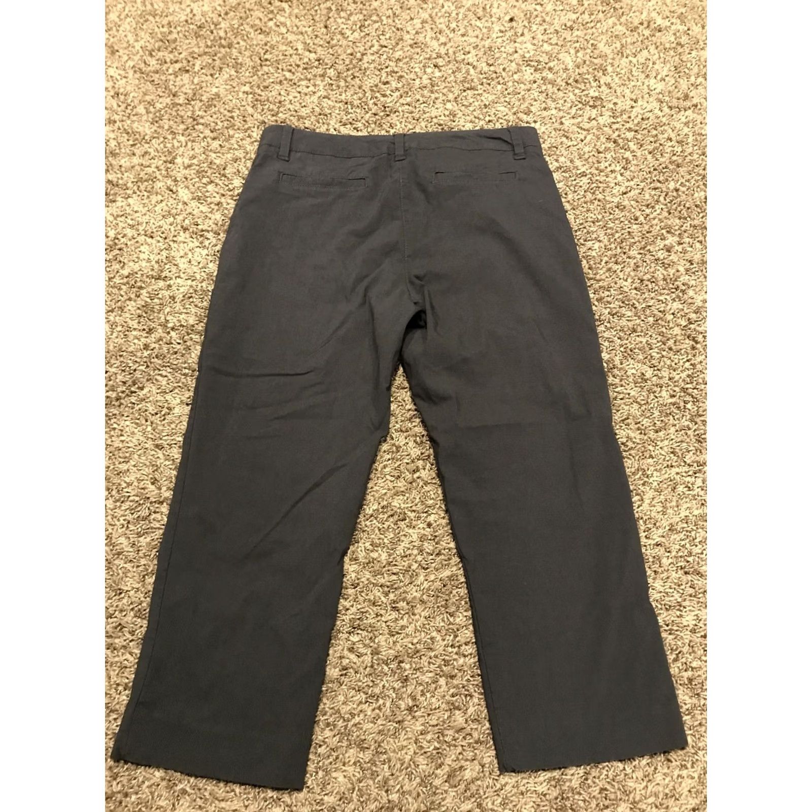 Vintage zac & Rachel Womens Capri Pants 8 Gray Rayon Blend Wide-Leg Inseam 21 Pockets Capris Fashion Casual Accessories Pants Women 30" Waist 30” Vintage: No Size ONE SIZE - 3 Thumbnail