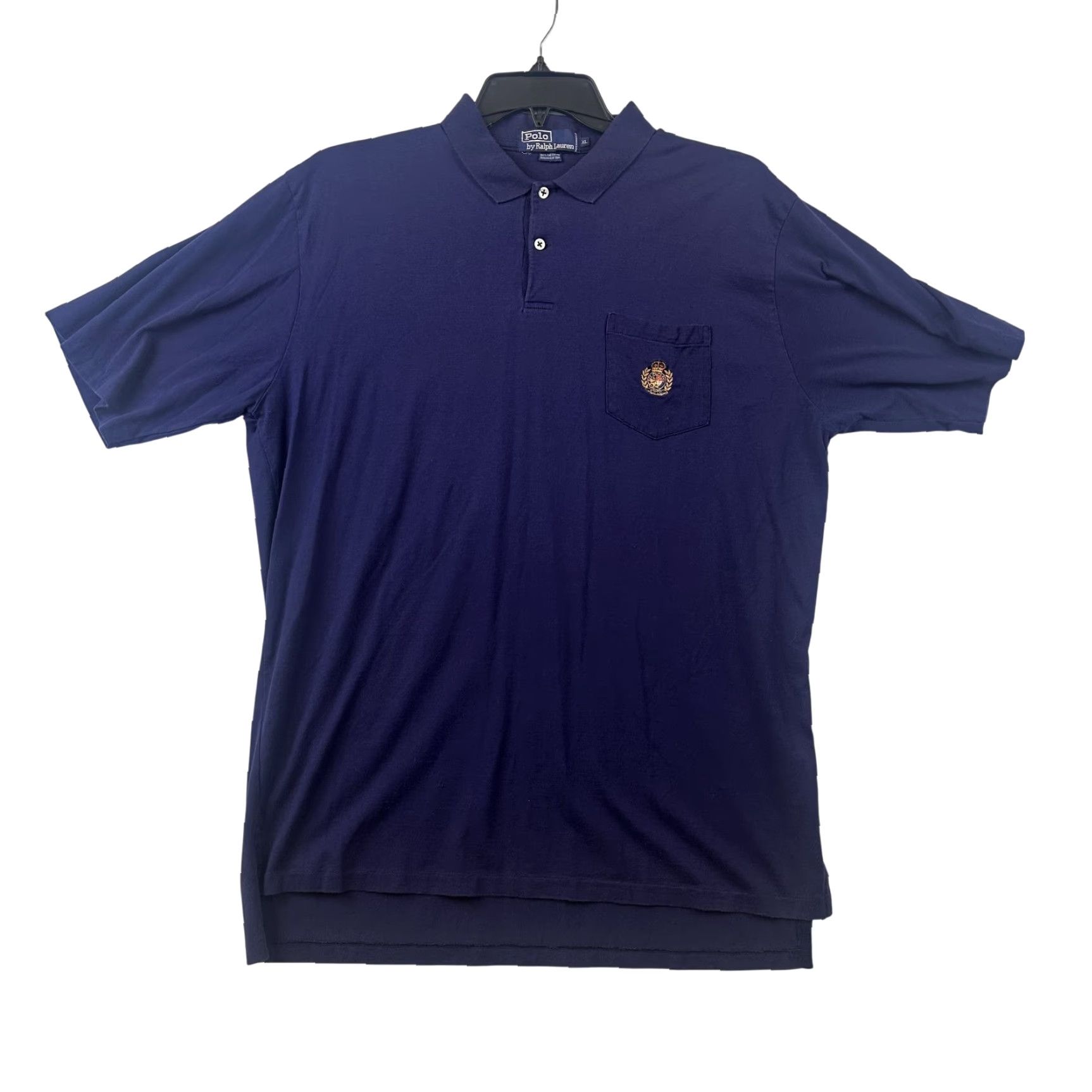 Polo Ralph Lauren VINTAGE Polo Ralph Lauren Polo Shirt Mens XL Navy Crest Pocket Short Sleeve Classic Size US XL / EU 56 / 4 - 2 Thumbnail