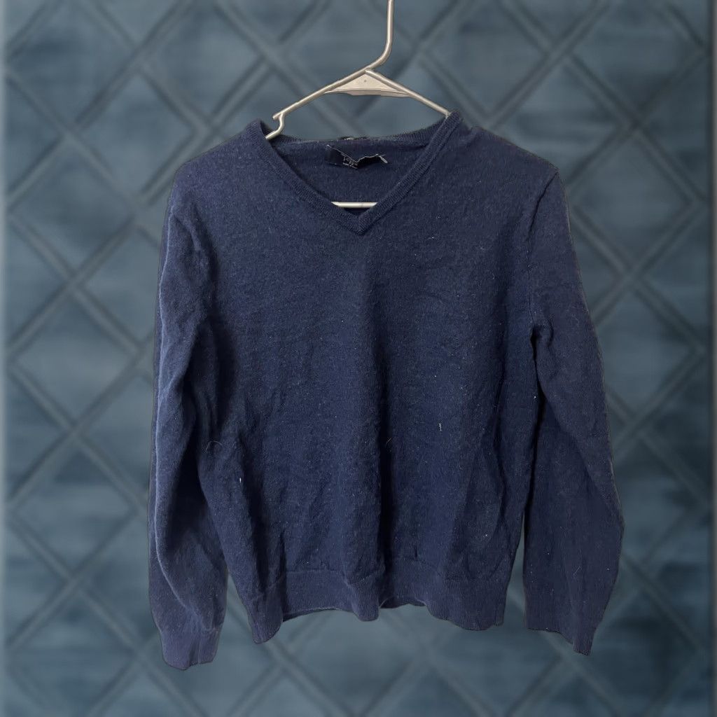 J.Crew J.CREW Sweater Mens Size L Slim Merino Wool Blue V-Neck Pullover 03795 Size US L / EU 52-54 / 3 - 1 Thumbnail