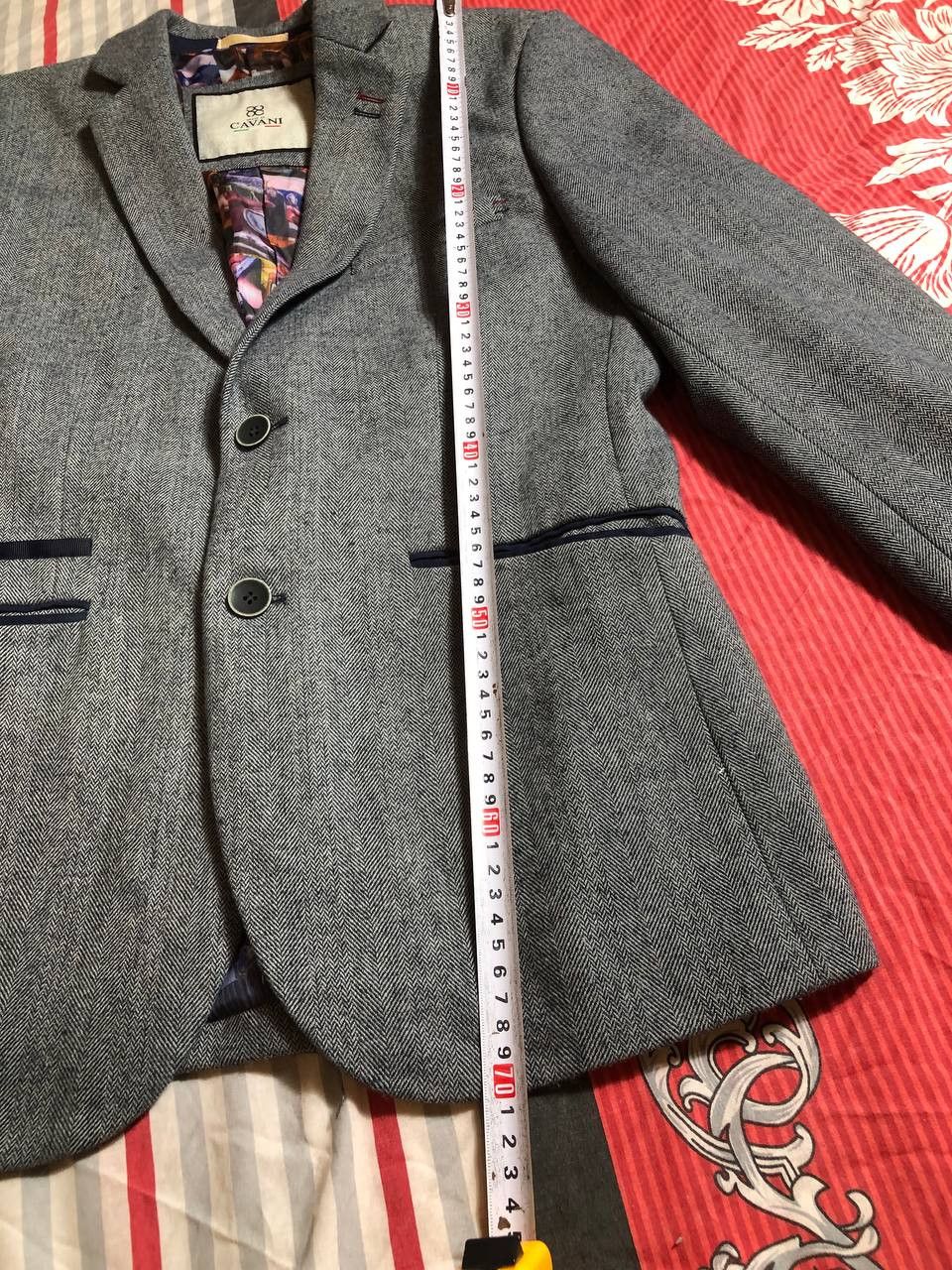 Vintage Blazer Sports Coat Jacket - w Light Chalkstripe Size 36R - 7 Thumbnail
