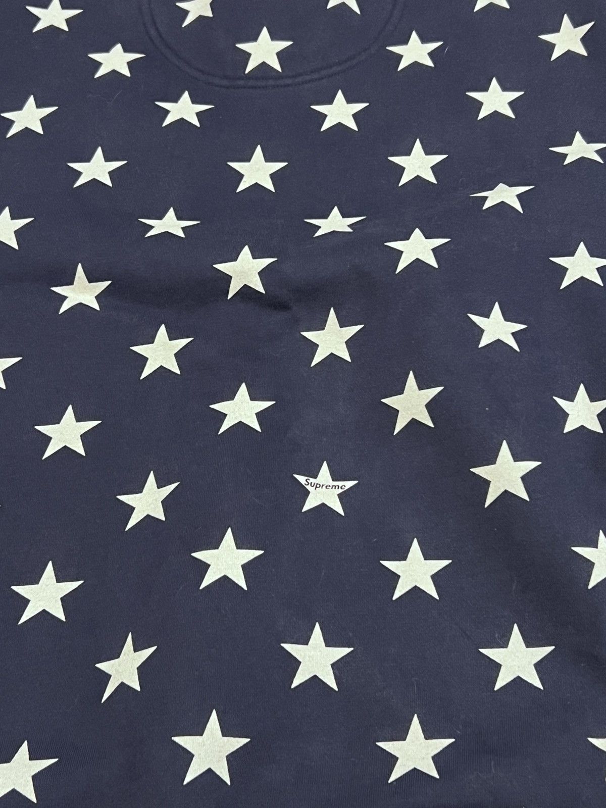 Champion × Supreme Supreme Champion Crewneck Sweatshirt Medium Navy Blue Stars Size US M / EU 48-50 / 2 - 7 Thumbnail