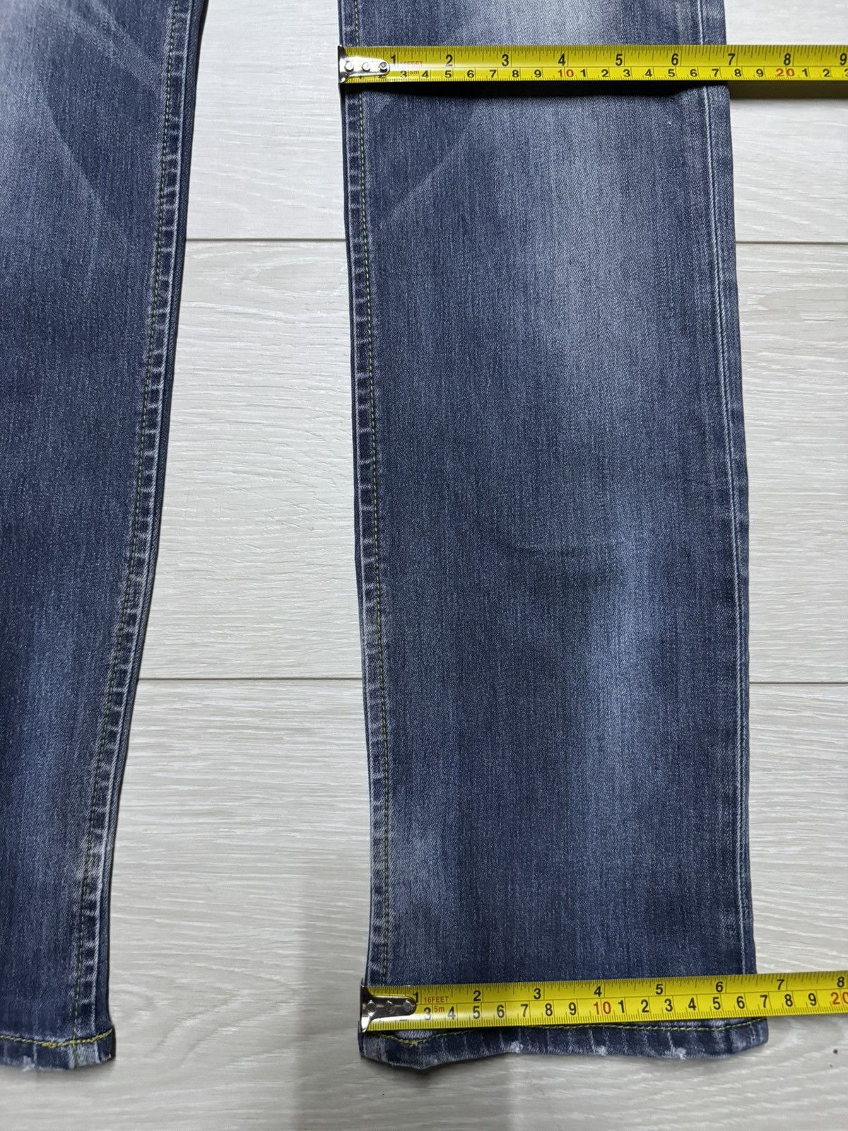 Japanese Brand Vintage Back Number Talon Zip Slim Fit Skinny Jeans Size US 28 / EU 44 - 17 Thumbnail