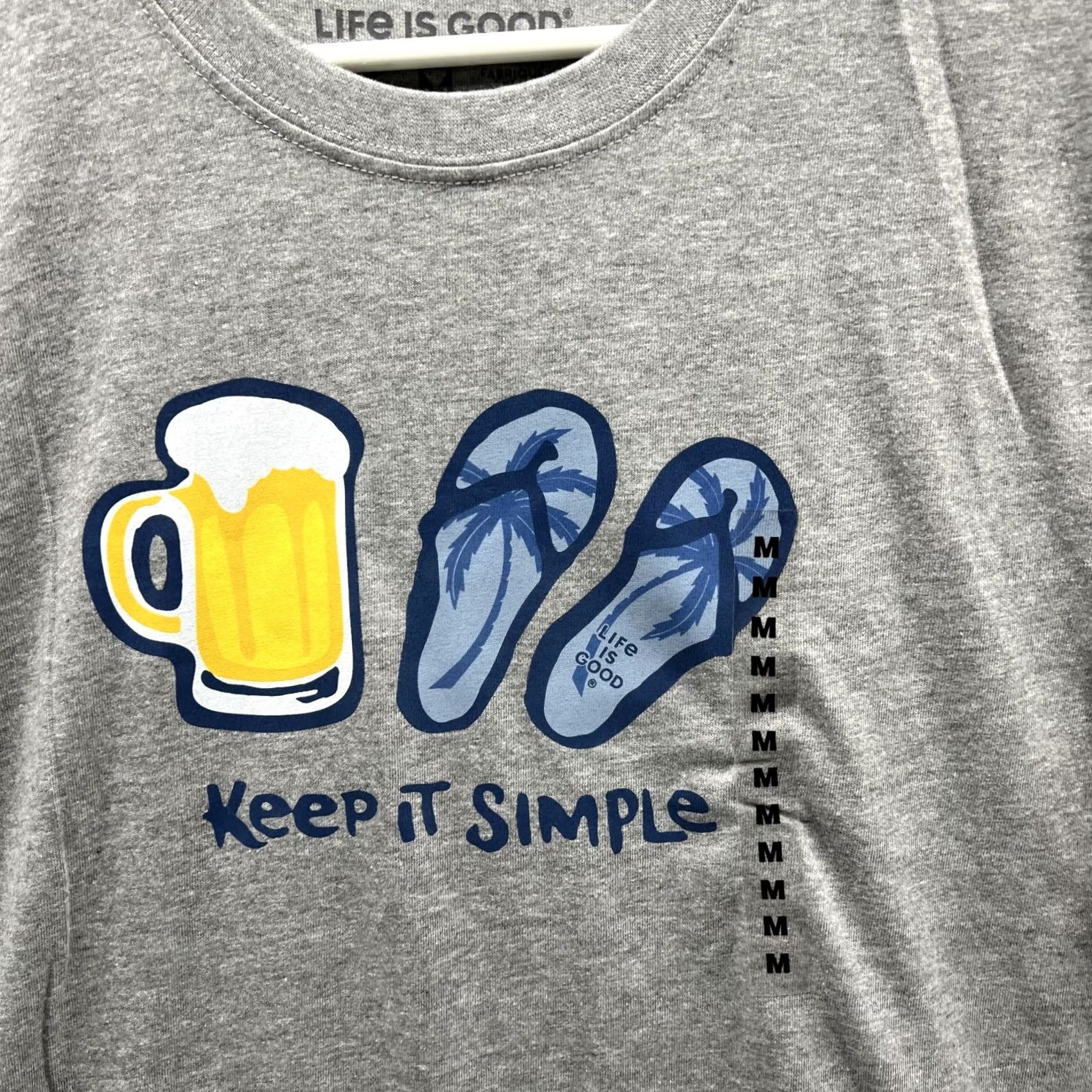 Life is Good Life is Good Shirt Men Medium Adult Gray Crusher Tee Crewneck Short Sleeve Logo | Beer Theme | Life is Good Crusher Tee | Cotton | Regular Fit Size US M / EU 48-50 / 2 - 4 Thumbnail