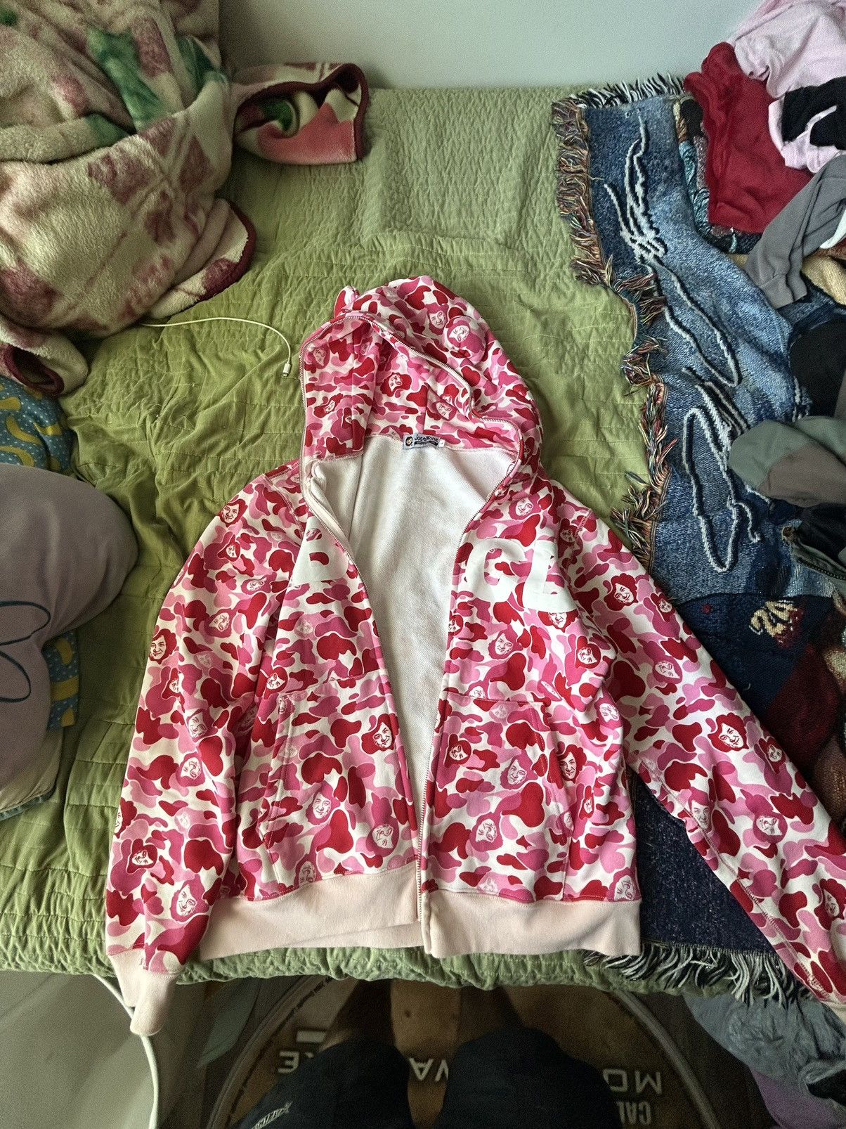 image of Jose Wong Abcd Hoodie in Pink, Men's (Size Large)