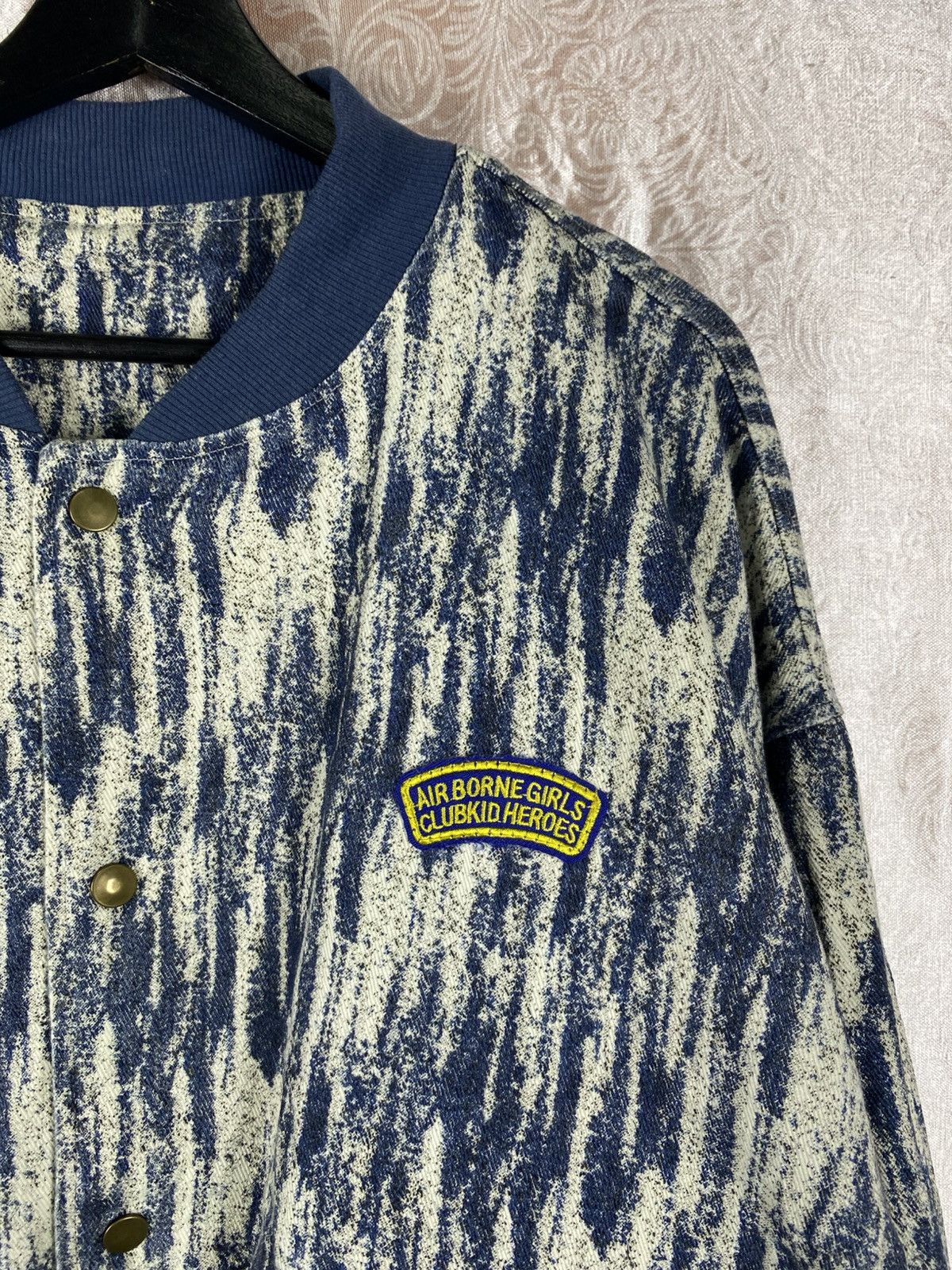 Vintage Struggle Abstract Pattern Jacket Blue Cream Snap Button Size US XL / EU 56 / 4 - 8 Thumbnail