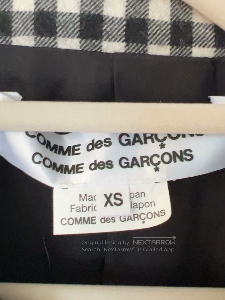 Comme des Garcons Comme Des Garcons Black and White Checkered Wool Coat Size XS / US 0-2 / IT 36-38 - 2 Thumbnail