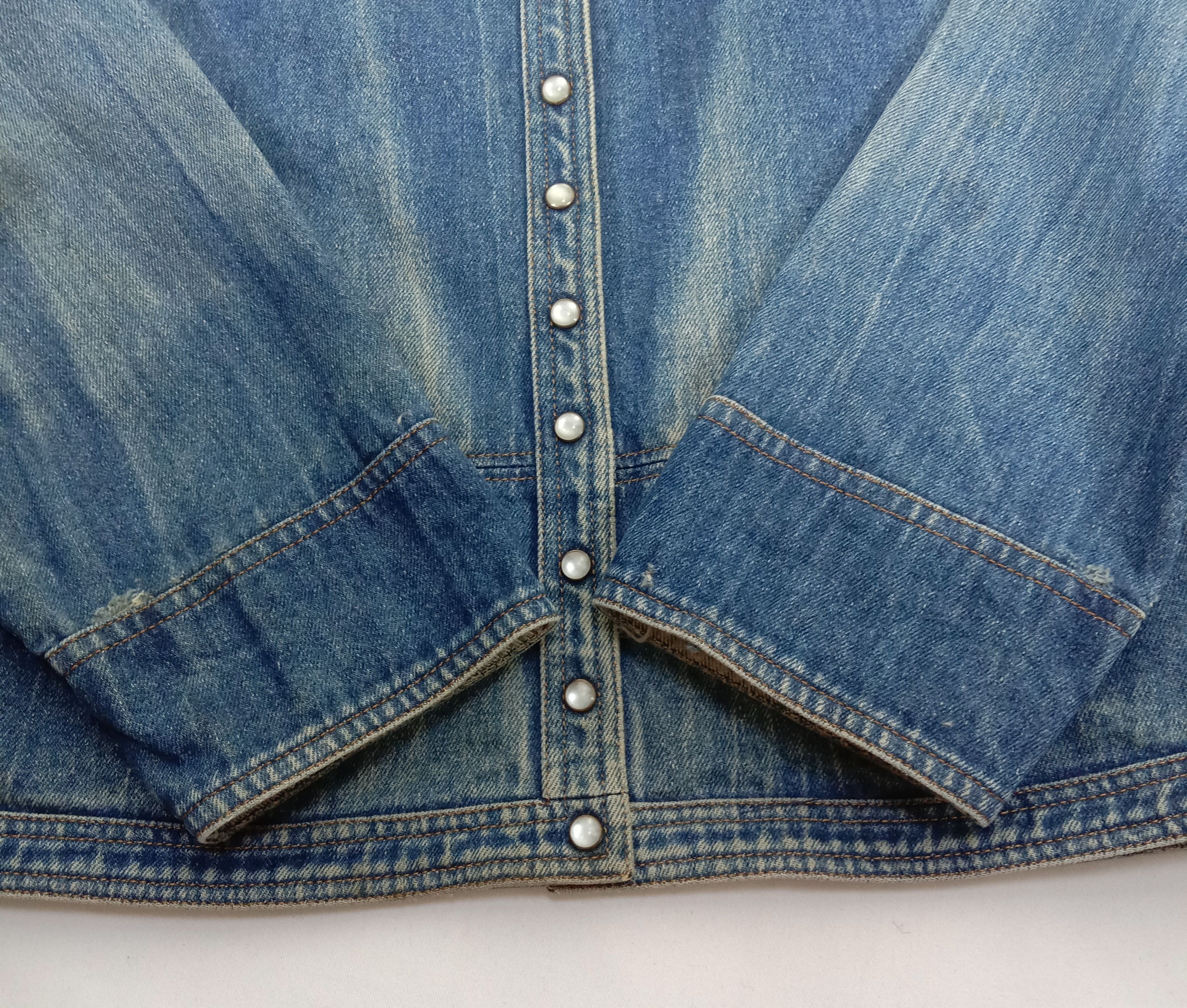 Japanese Brand Vintage Tour De Ville Pearl Snap Button Denim Jacket Size M / US 6-8 / IT 42-44 - 6 Thumbnail