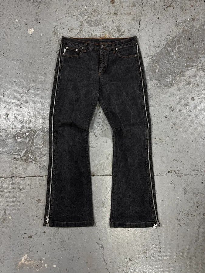 2000s Iceberg Full Zip Grey Denim Jeans