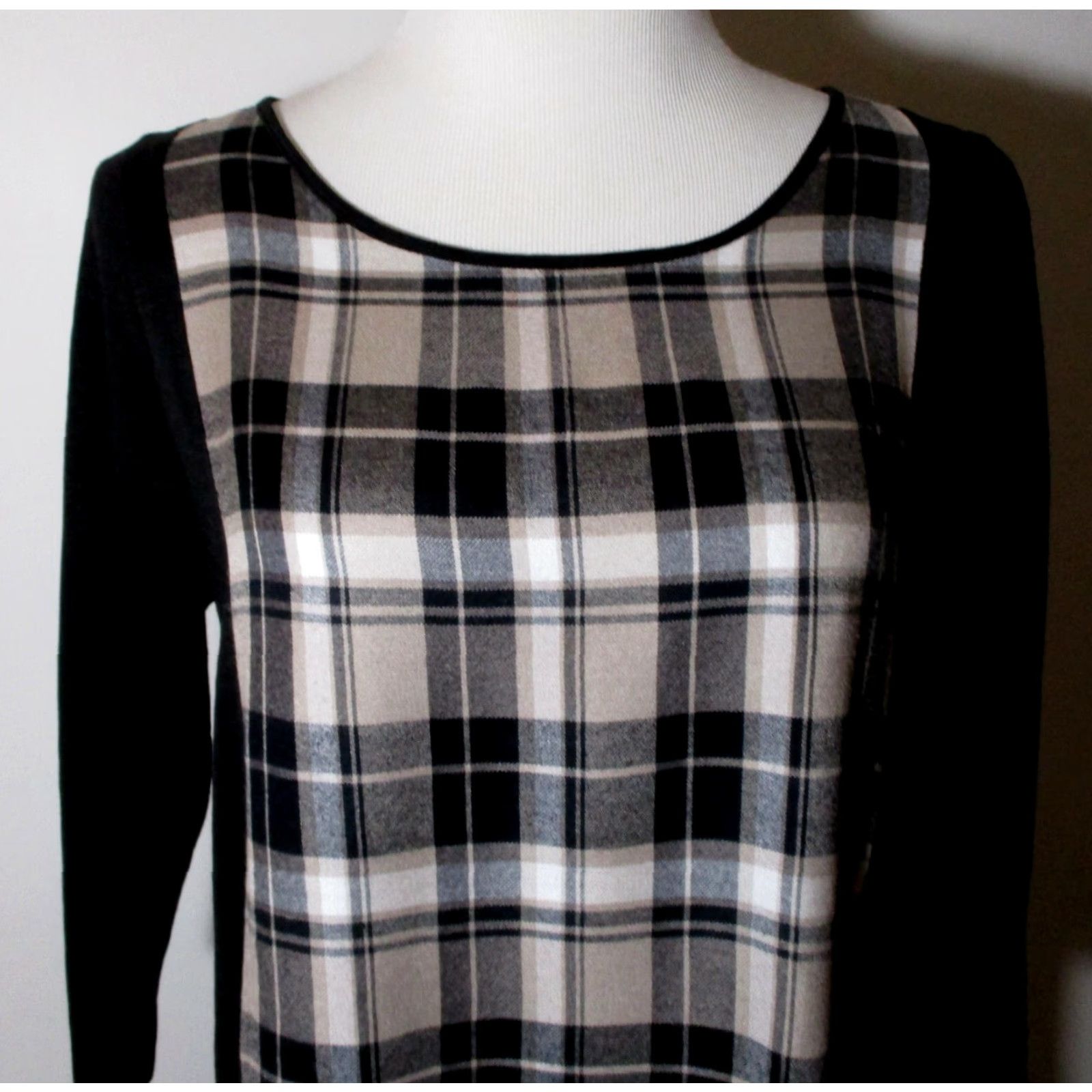 Lucky Brand LUCKY BRAND Black Modal Blend Split Tail Top Shirt Womens M Size M / US 6-8 / IT 42-44 - 4 Thumbnail