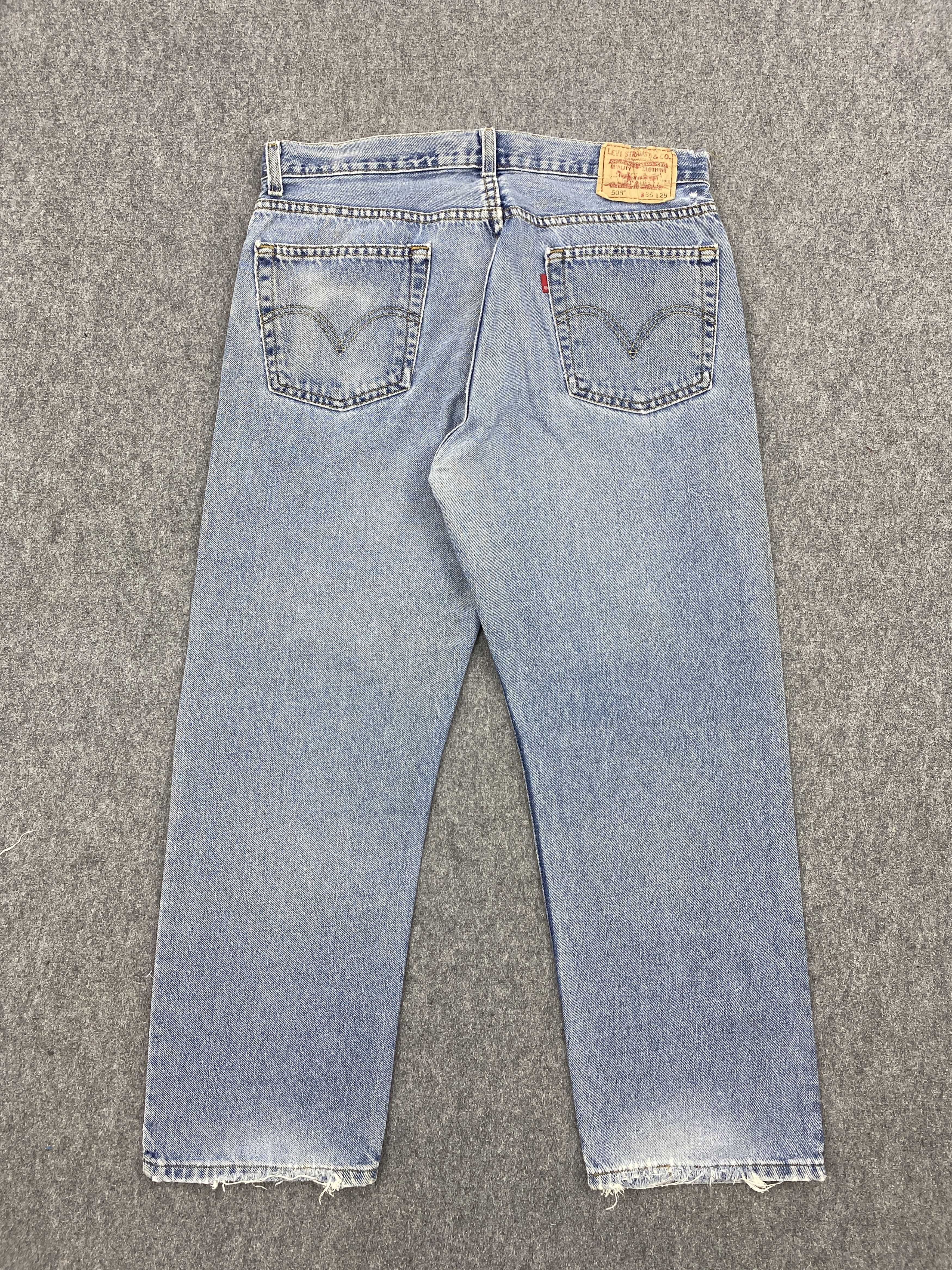 Levi's × Vintage Vintage Levis 505 Faded Blue Jeans DP2616 Size US 34 / EU 50 - 3 Thumbnail