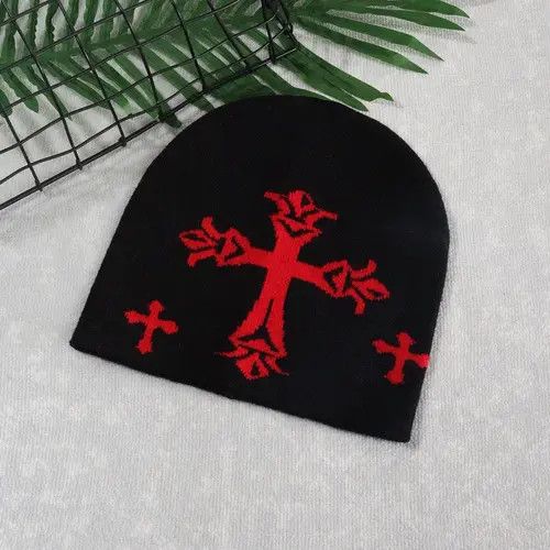Other Black Red Knit Slouchy Beanie Hat 2024 Size ONE SIZE - 4 Thumbnail