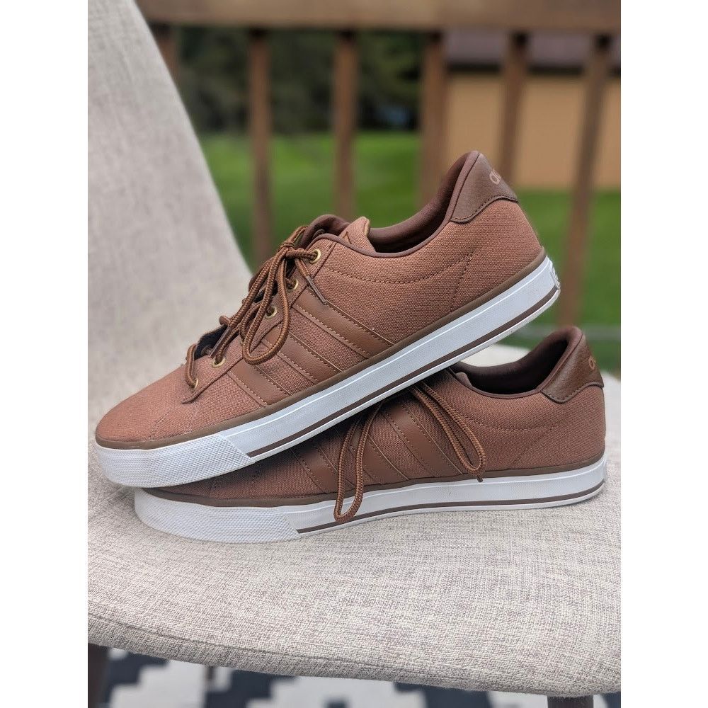 Adidas ADIDAS Casual Shoe Men's 10 Brown Canvas low top Cloudfoam Size US 10 / EU 43 - 5 Thumbnail