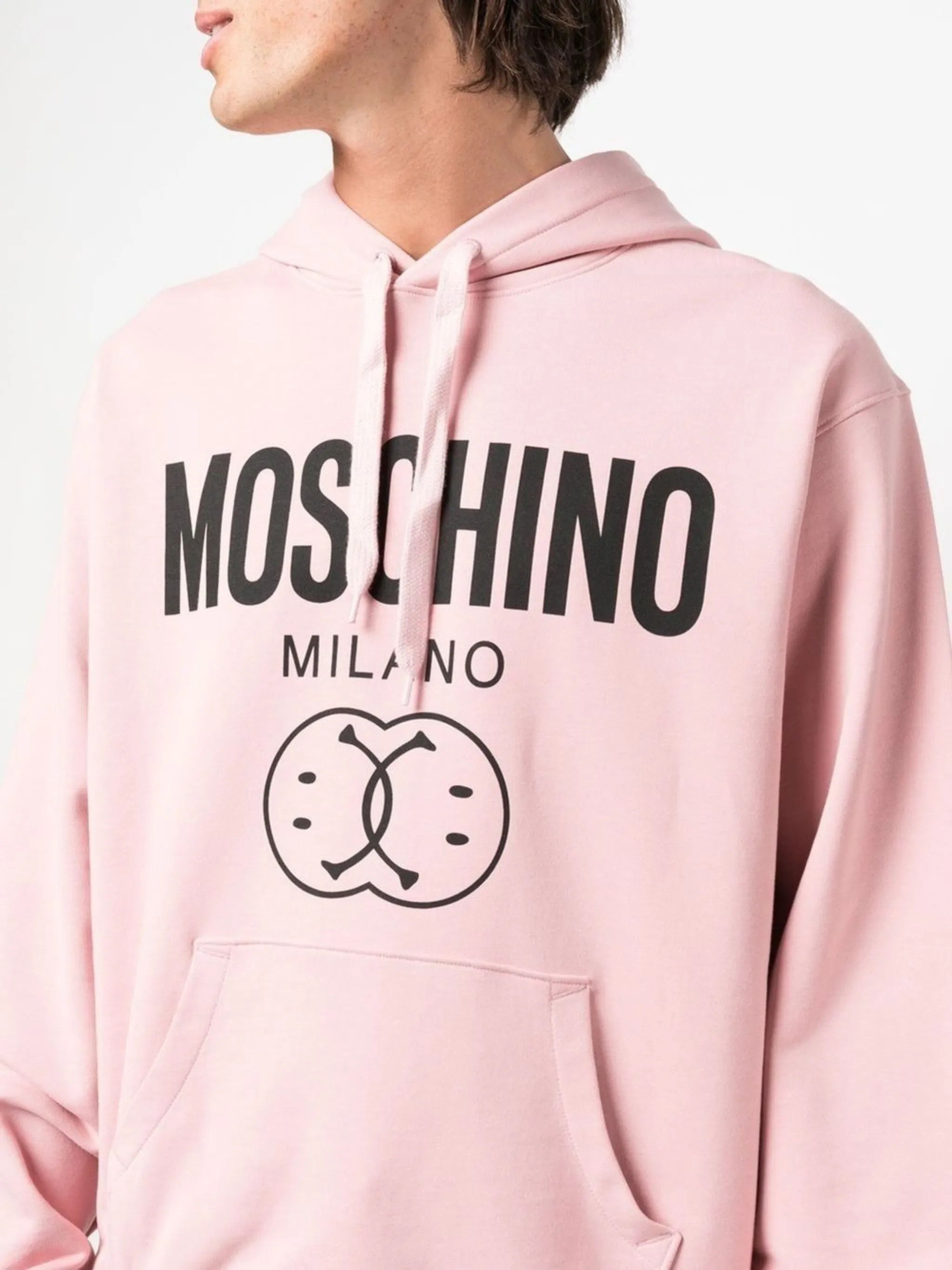 Moschino o1y0225 Logo Hoodie in Pink Size US M / EU 48-50 / 2 - 2 Thumbnail