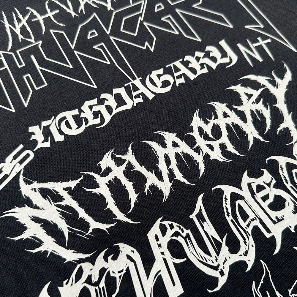 Vintage Men's casual distressed letter graffiti long-sleeved T-shirt Size US M / EU 48-50 / 2 - 4 Thumbnail