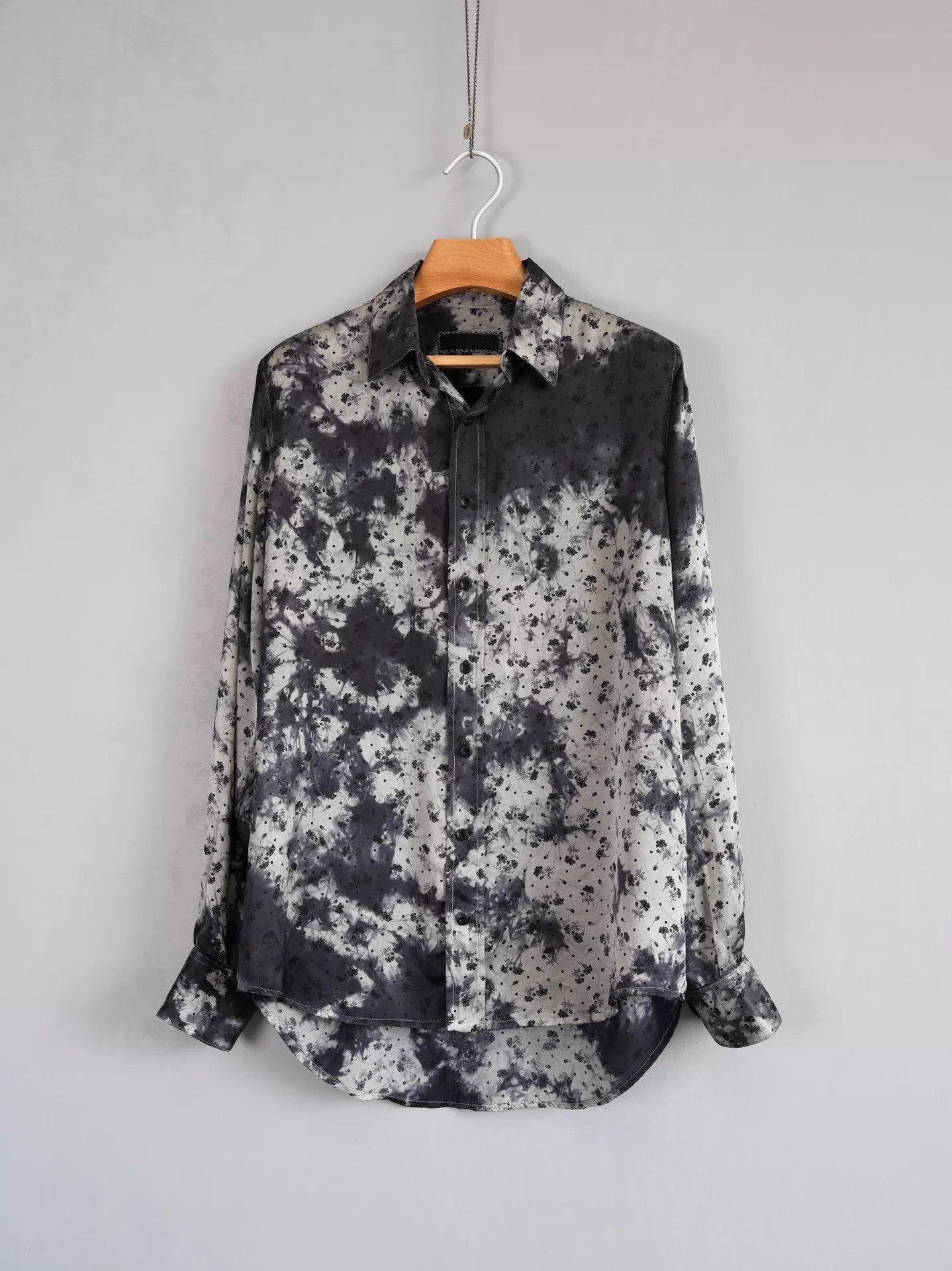 Geoffrey B. Small Geoffrey B. Small Accident Dye Floral Silk Shirt S Size US S / EU 44-46 / 1 - 1 Thumbnail