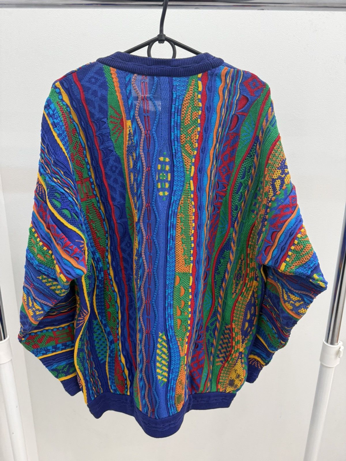 Vintage Emaroo Coogi Style Australia 3D Knit Sweater Size US XXL / EU 58 / 5 - 2 Thumbnail