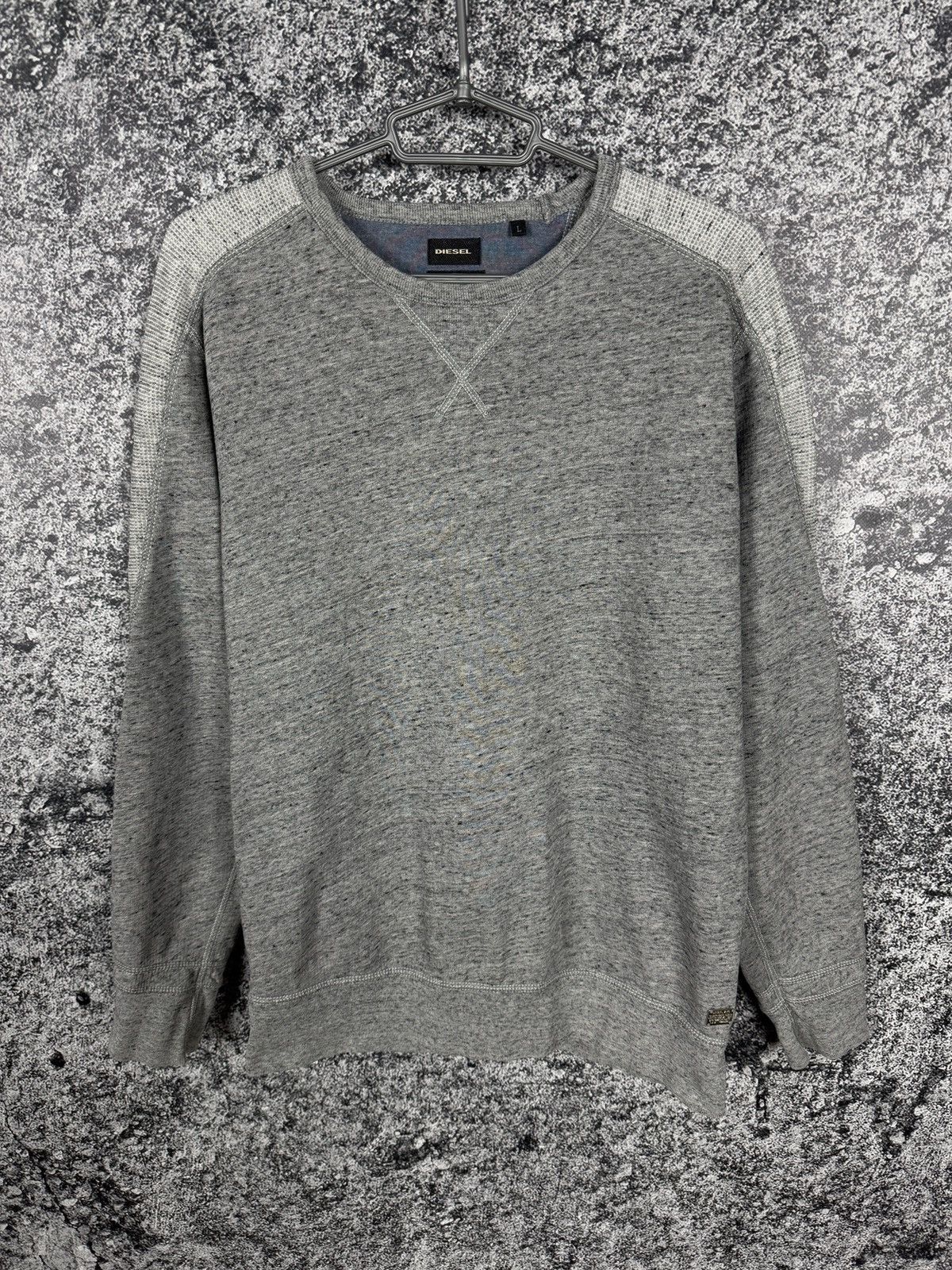 Diesel Diesel Trade Mark Crewneck Sweatshirt Luxury Cotton Size L Size US L / EU 52-54 / 3 - 1 Thumbnail