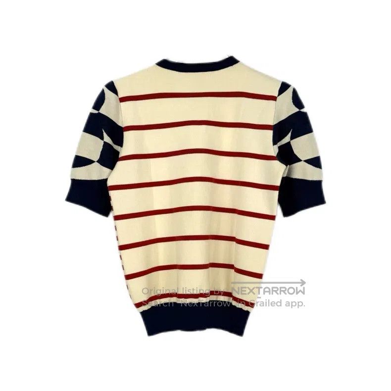 Louis Vuitton Louis Vuitton Red, blue and white stripes full logo mulber Size M / US 6-8 / IT 42-44 - 2 Thumbnail
