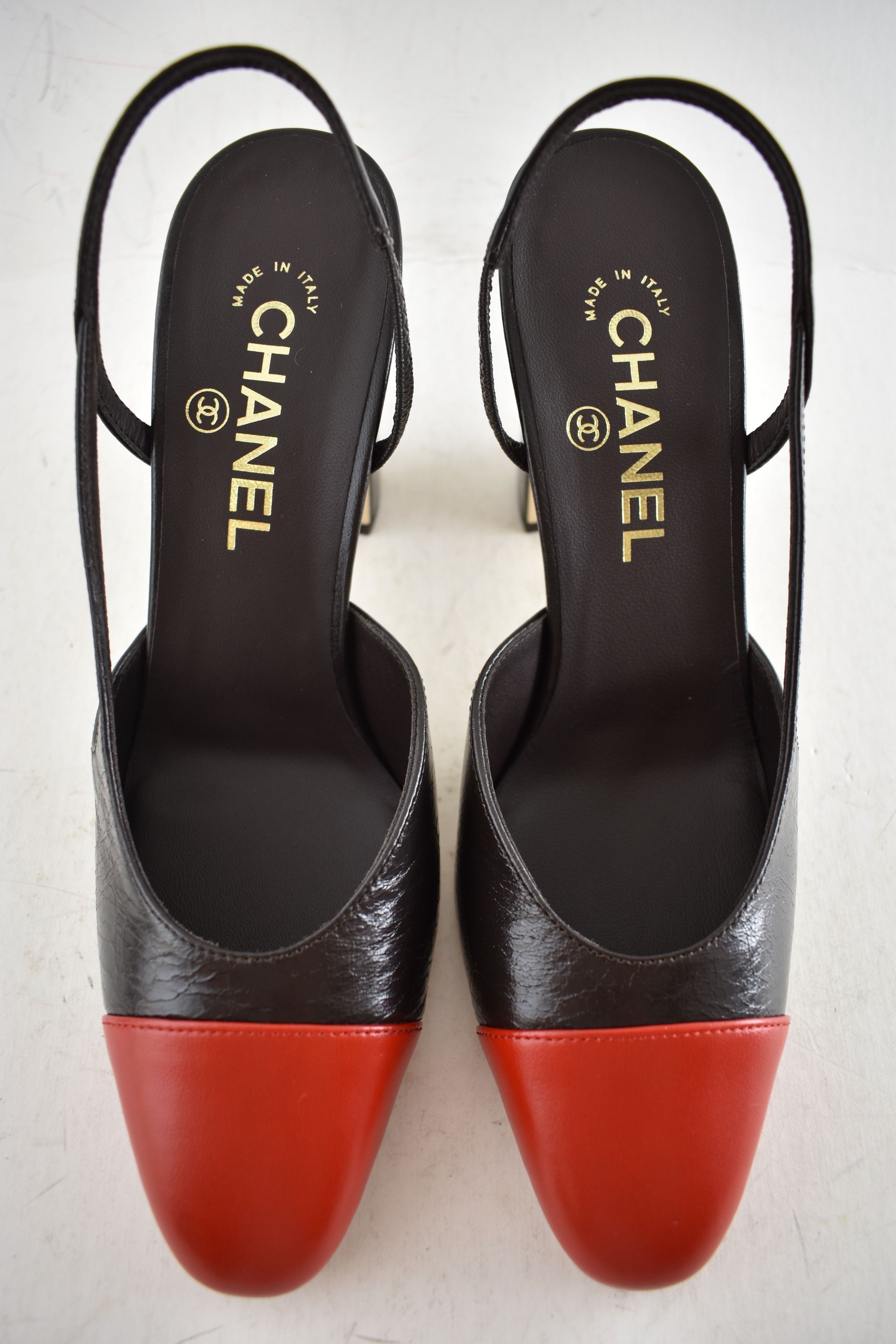 Chanel 26S Blazy Red CC Coco Sling Slingback Block Heel Pump 41c Size US 11 / IT 41 - 11 Thumbnail