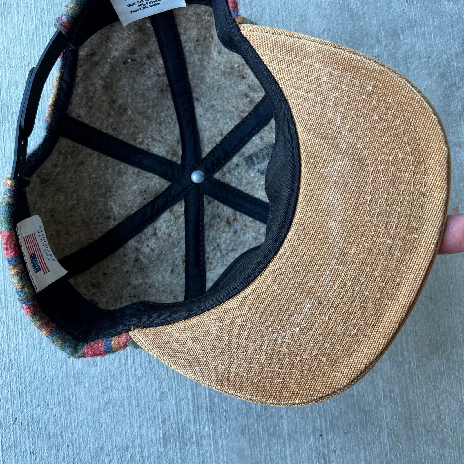 Carhartt × Vintage Vintage Carhartt Aztec pattern wool SnapBack hat Size ONE SIZE - 3 Thumbnail