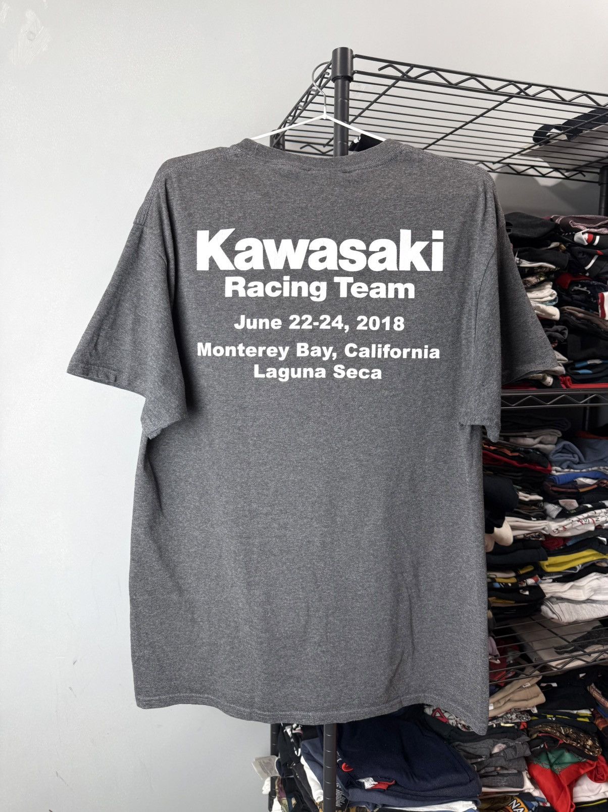 Vintage Vintage Style Kawasaki Ninja Racing T Shirt Elf Pirelli Size US L / EU 52-54 / 3 - 2 Thumbnail