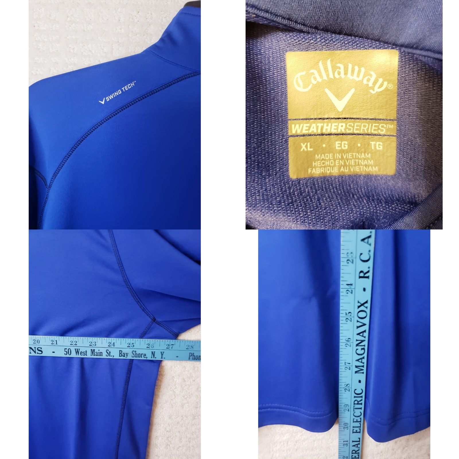 Callaway Callaway Weather Series Pullover Men's XL Blue 1/4 Zip Swing Tech Size US XL / EU 56 / 4 - 8 Thumbnail