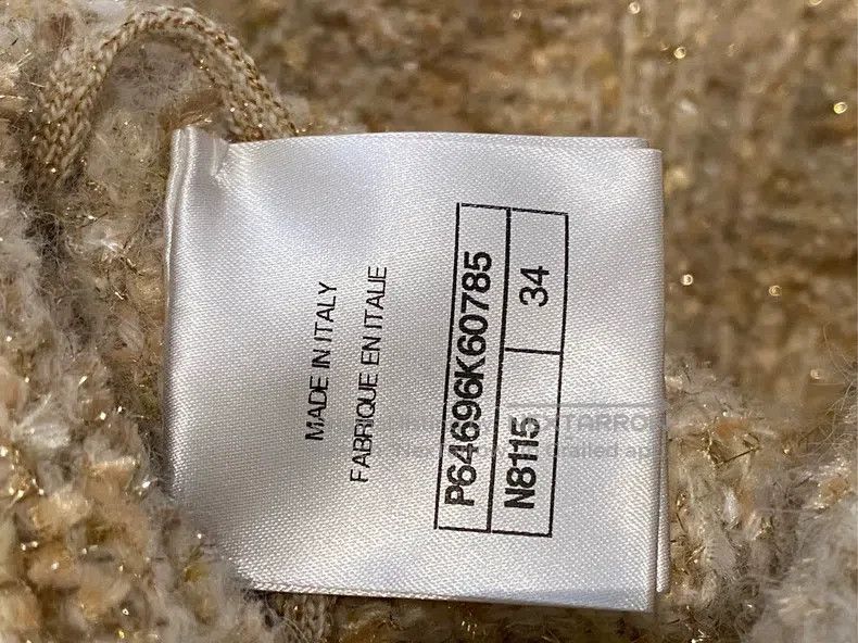 Chanel Chanel 20A gold glitter knitted jacket with belt Size XXS / US 00 / IT 34 - 5 Thumbnail