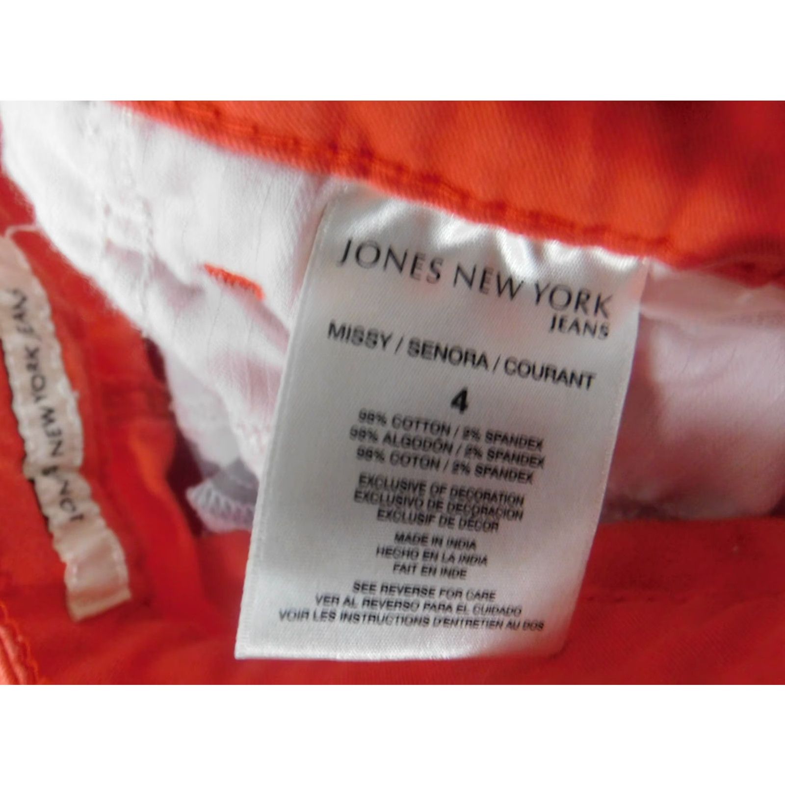 Jones New York Jones New York Jeans Womens Capri Pink 4 Denim Regular Cuffed Zipper 24 Inseam Capris Girls Mens Womens Size 27" / US 4 / IT 40 - 4 Thumbnail