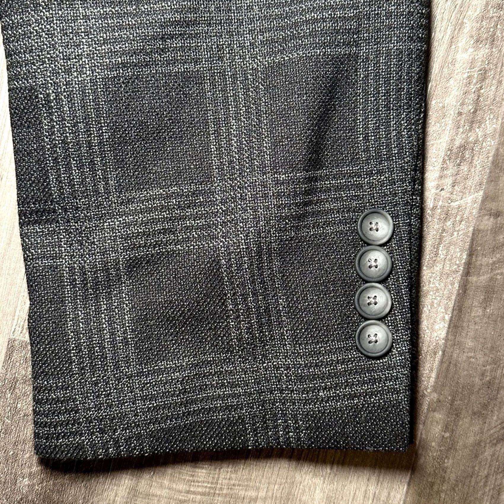 Jos. A. Bank Jos. A. Bank Traveler Tailored Fit Sport Coat 46L Wool Blend Black Mens Jacket 2 Piece Slim Fit Size US S / EU 44-46 / 1 - 4 Thumbnail
