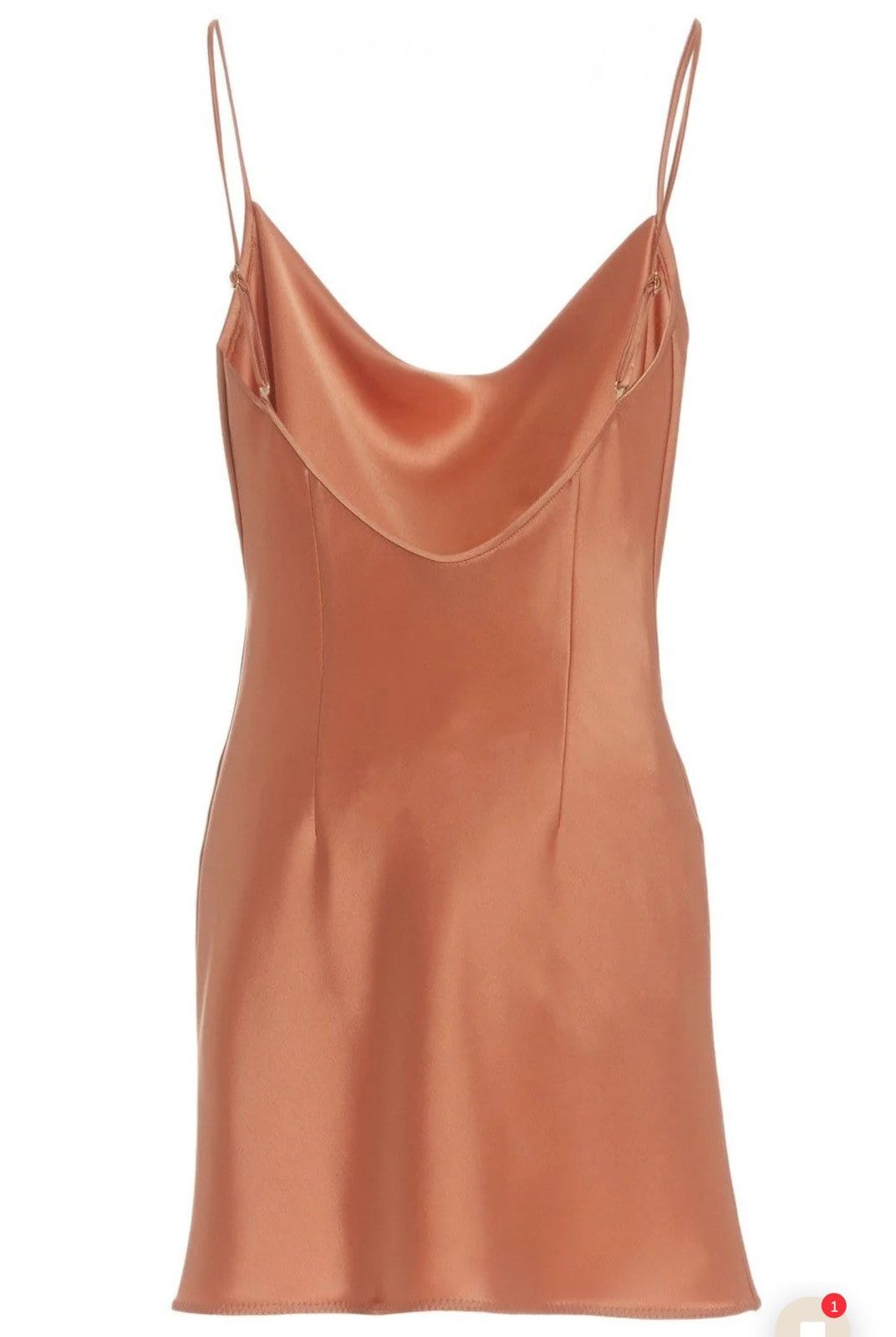 Nanushka BNWT Nanushka L Lotti abricot party dress shiny satin Size L / US 10 / IT 46 - 6 Thumbnail