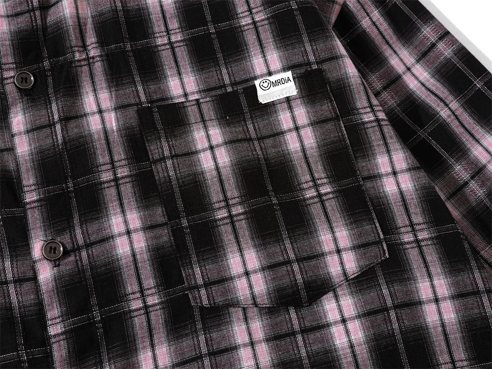 Vintage Men's Japanese loose street casual plaid long-sleeved shirt Size US L / EU 52-54 / 3 - 5 Thumbnail