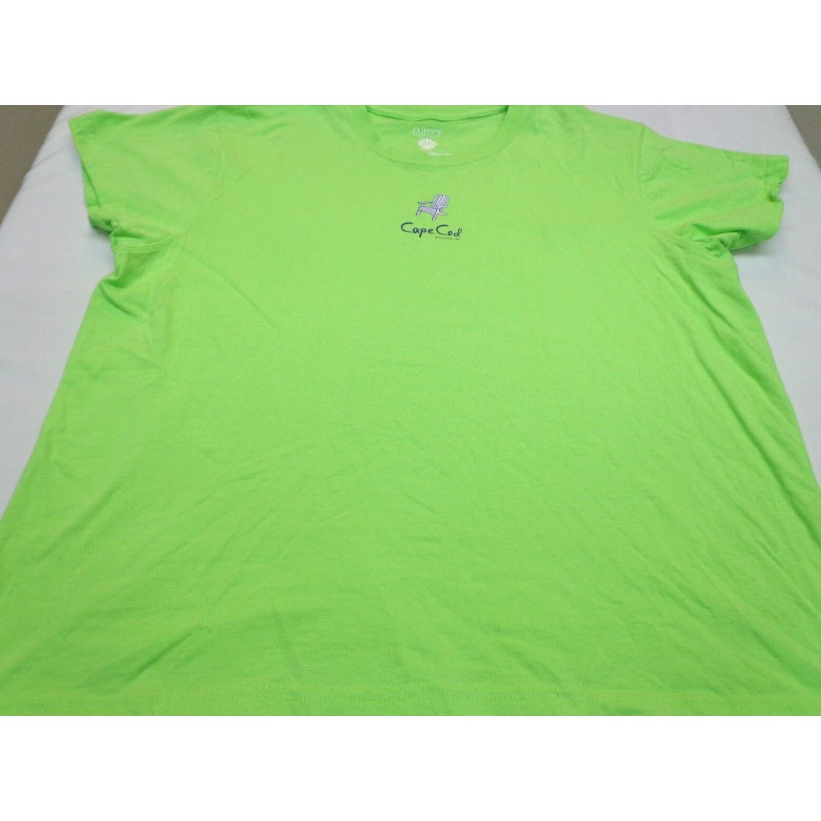 Vintage Cuffy's Cape Cod Massachusetts Short Sleeve T Shirt Ladies XL Relaxed Fit Green Women's XL T-Shirt Size XL / US 12-14 / IT 48-50 - 3 Thumbnail