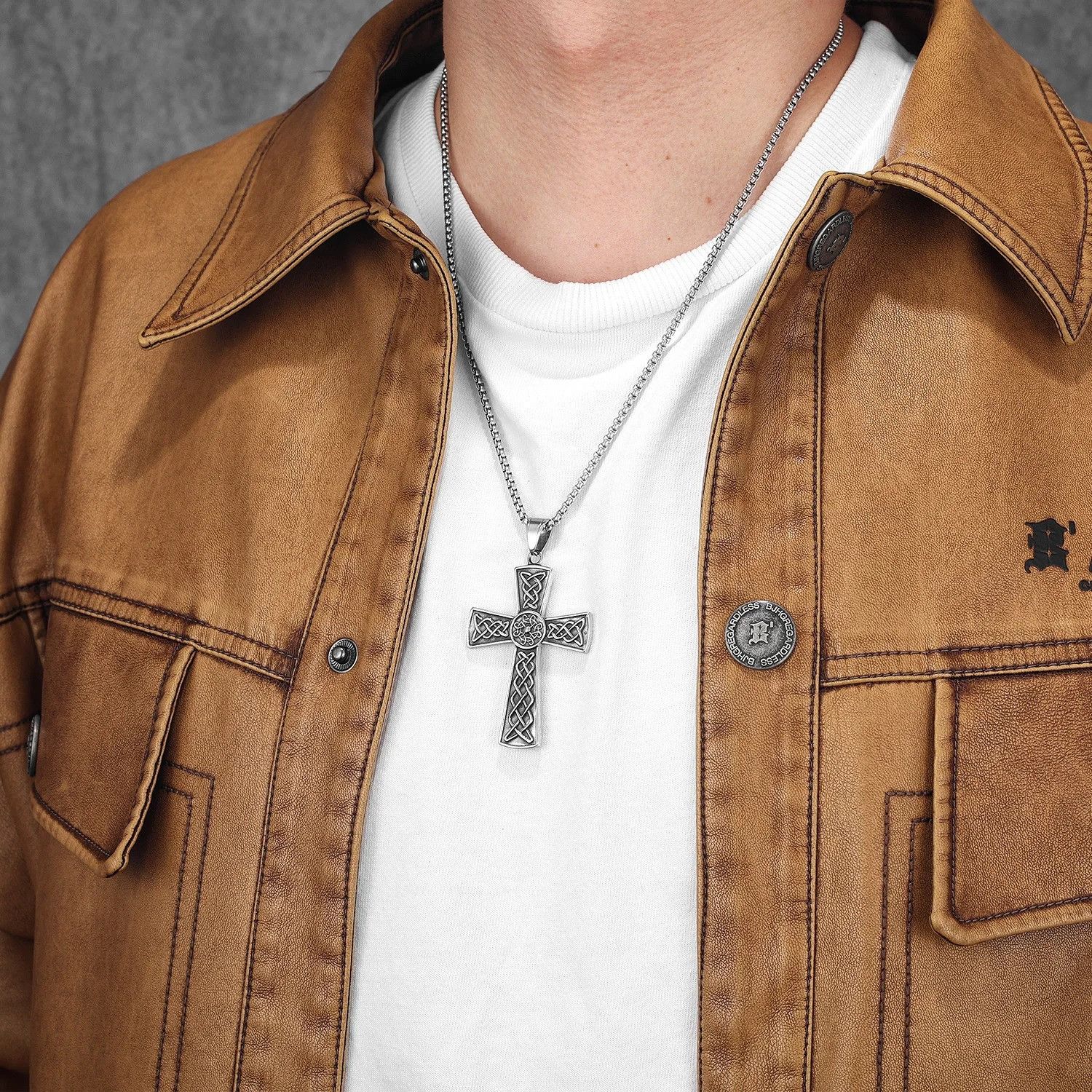 Other Carving Cross Pendant Accessories Necklace Gifts For Him Size ONE SIZE - 7 Thumbnail