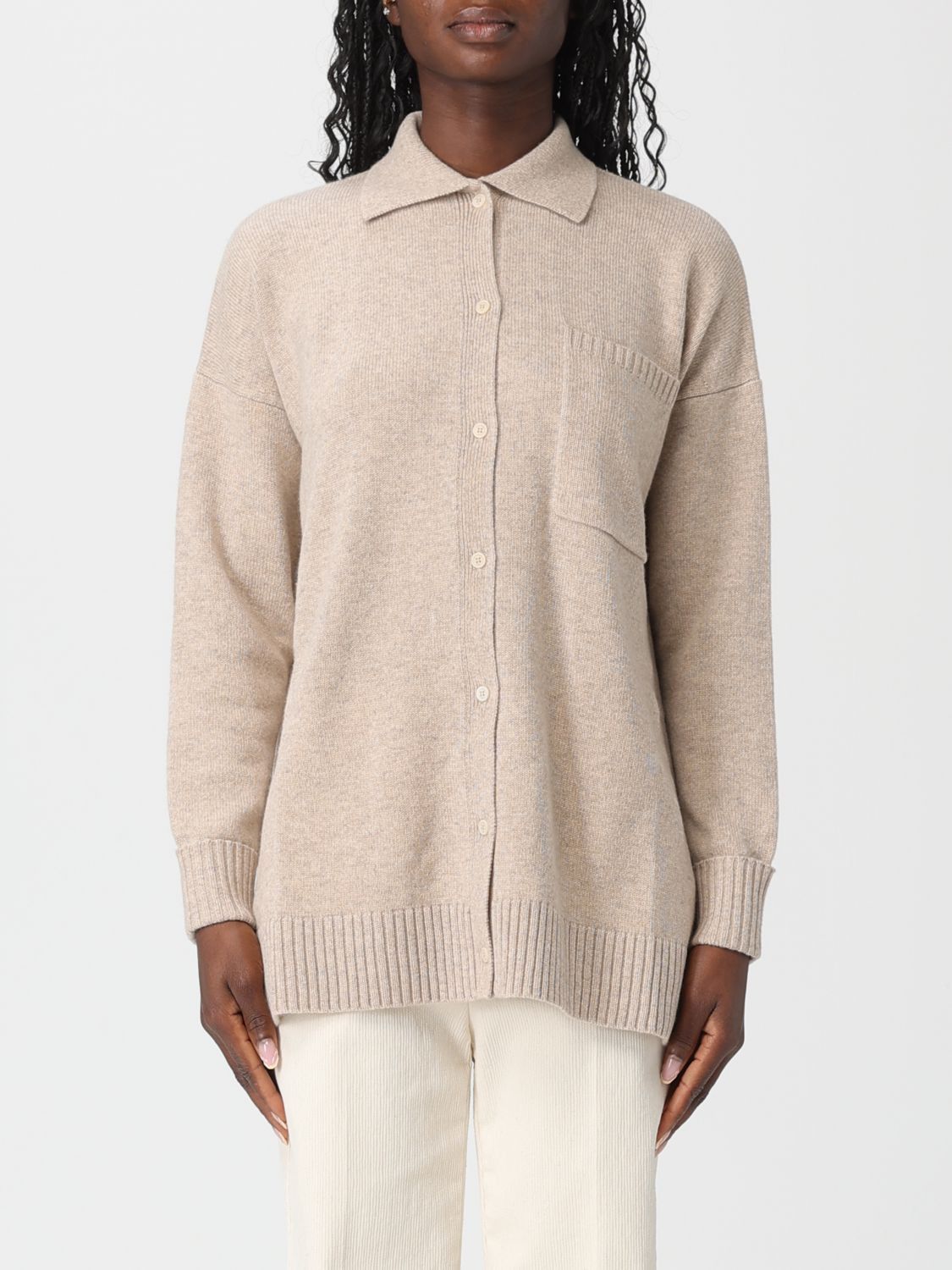 Max Mara Max Mara Polo Shirt Woman Beige Size M / US 6-8 / IT 42-44 - 1 Thumbnail