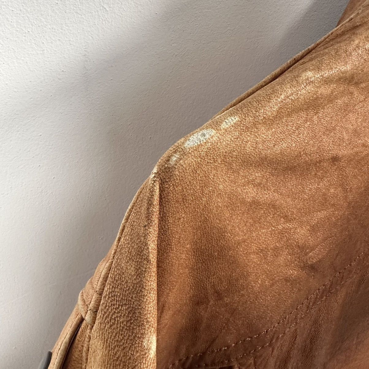 Vintage Vintage light Brown Leather jacket vintage y2k Size US XL / EU 56 / 4 - 13 Thumbnail