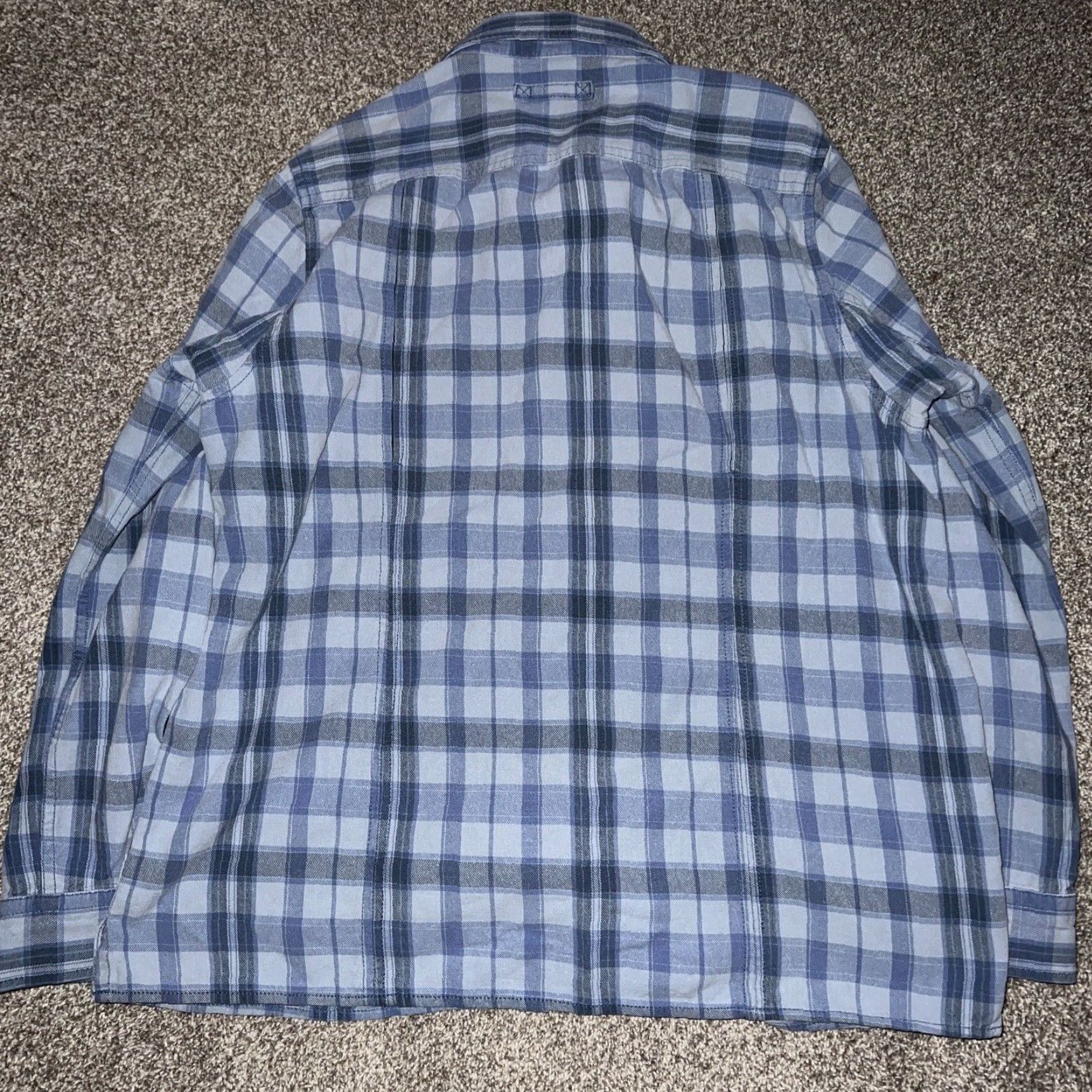 CO Duluth Trading Co Blue Flannel Shirt Womens Size L Size L / US 10 / IT 46 - 4 Thumbnail