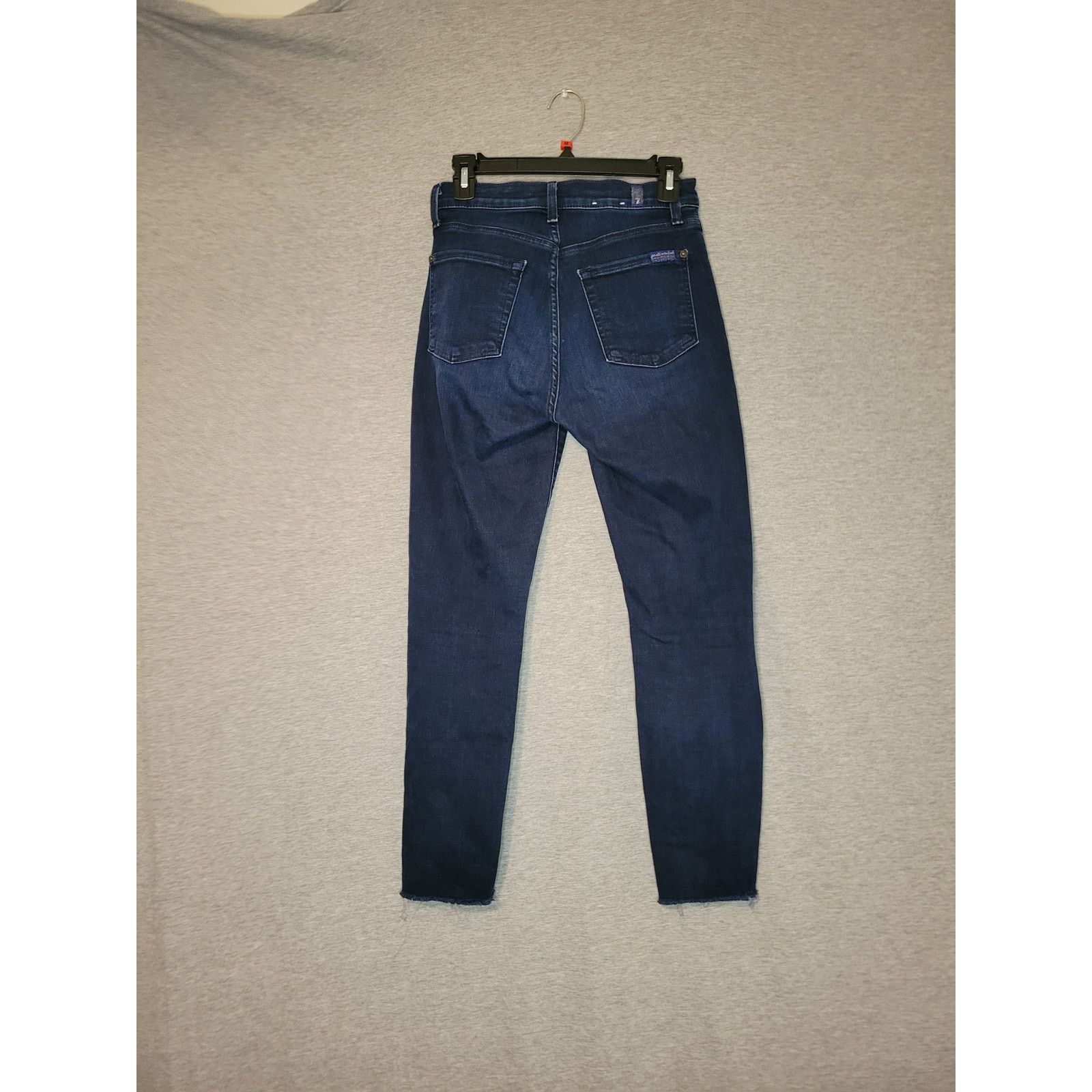 7 For All Mankind 7 For All Mankind High Waist Ankle Skinny Denim Jeans Size 28" / US 6 / IT 42 - 2 Thumbnail