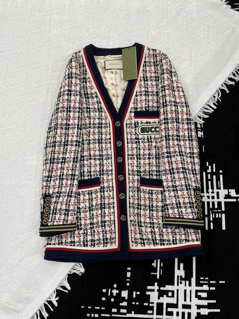 Gucci Gucci Plaid tweed coat Size XS / US 0-2 / IT 36-38 - 1 Thumbnail
