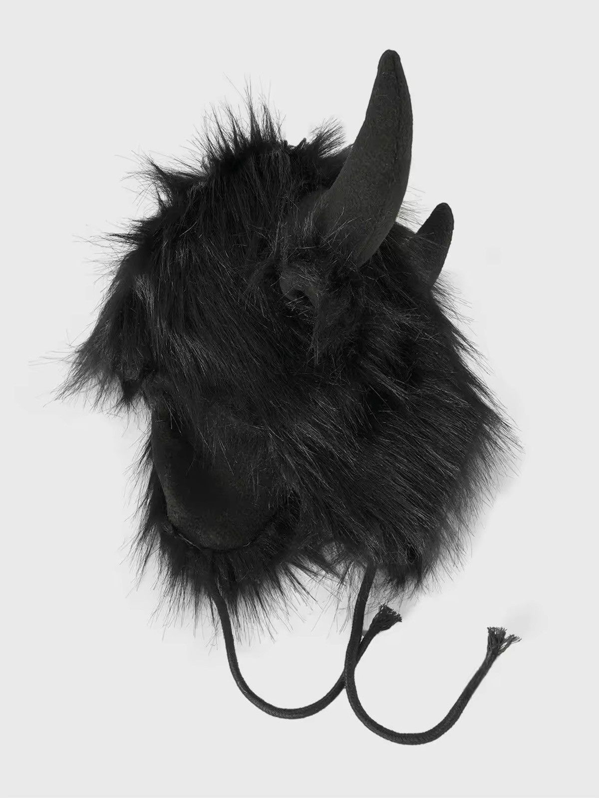 Japanese Brand Winter Warm Faux Fur Buffalo Cows Bull Horns Hat Ear Bomber Size ONE SIZE - 4 Thumbnail