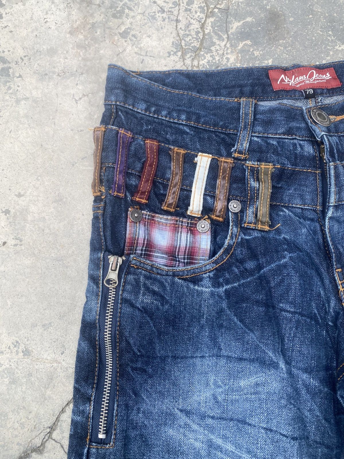 Japanese Brand Nylaus Jeans Bondage Double Waist Quater Jeans Size US 28 / EU 44 - 5 Thumbnail