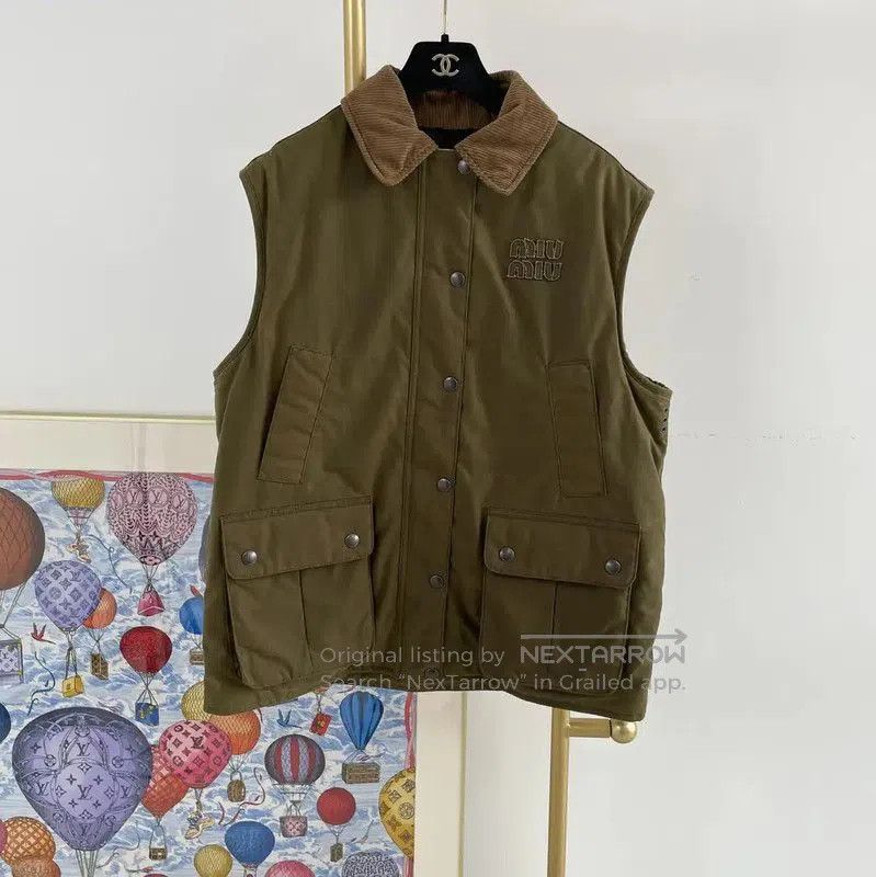 Miu Miu Miu Miu Green Cotton Women's Jacket . Size XS / US 0-2 / IT 36-38 - 1 Thumbnail