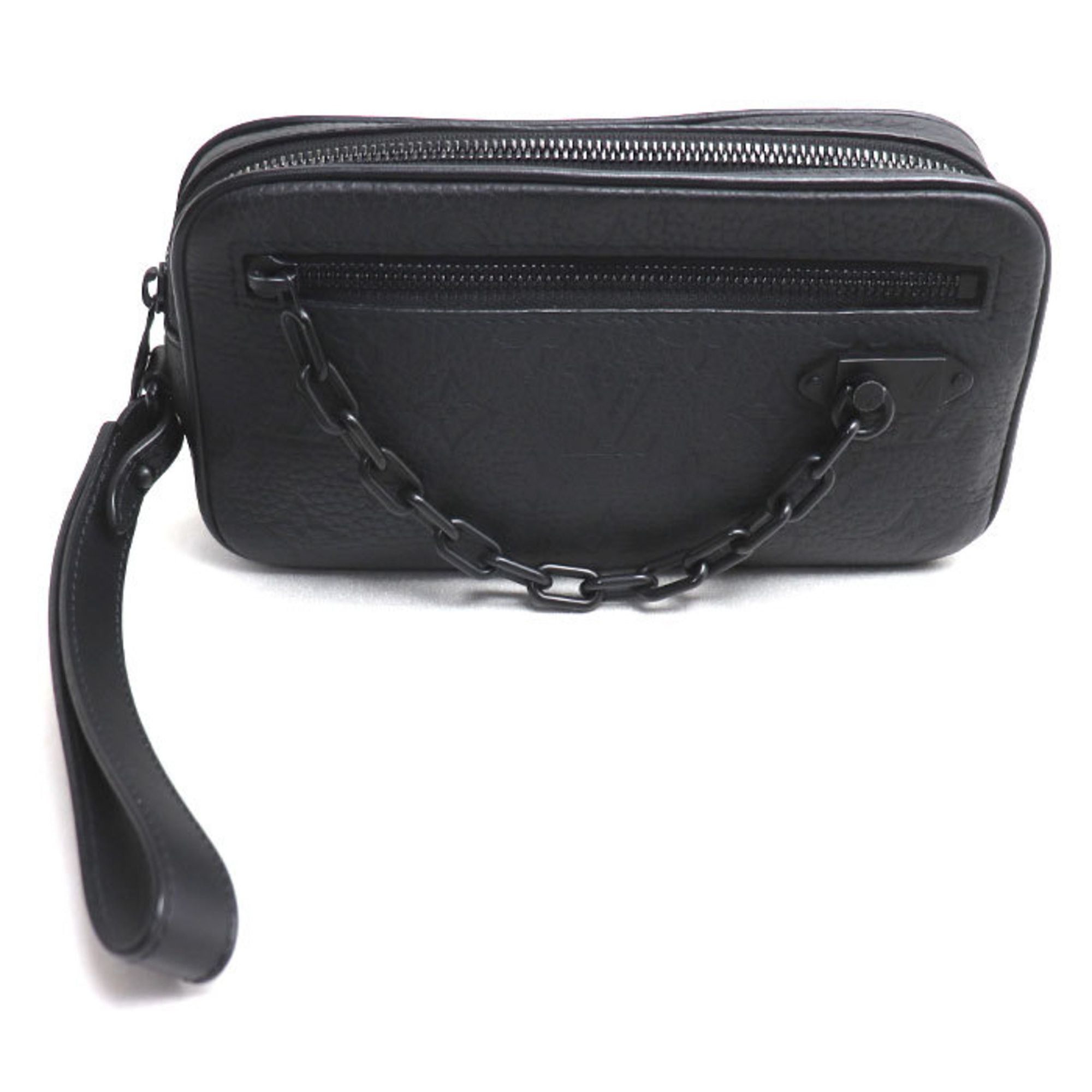 Louis Vuitton Pochette Volga Second Bag Taurillon Monogram Black