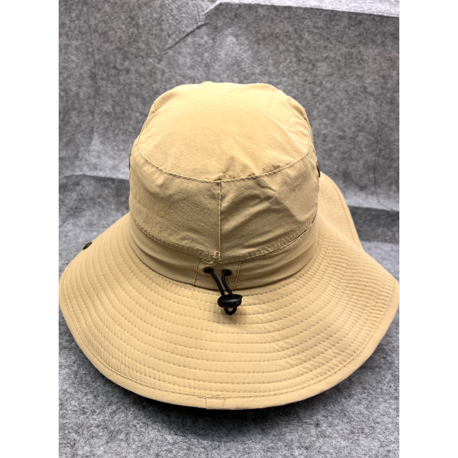 Vintage Travellers Sun Bucket Hat Adult One Size Beige Knit 100% Polyester Camp Outdoors Size ONE SIZE - 6 Thumbnail