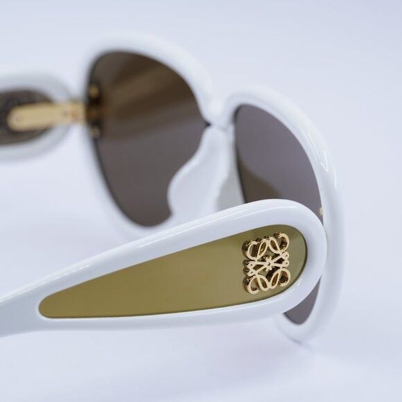 Loewe Loewe LW40132I 25G Sunglasses Shiny Ivory White Aviator Size ONE SIZE - 5 Thumbnail