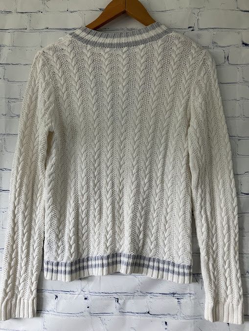 Lauren Ralph Lauren Lauren Ralph Lauren white tennis sweater cotton linen sz L Size L / US 10 / IT 46 - 5 Thumbnail