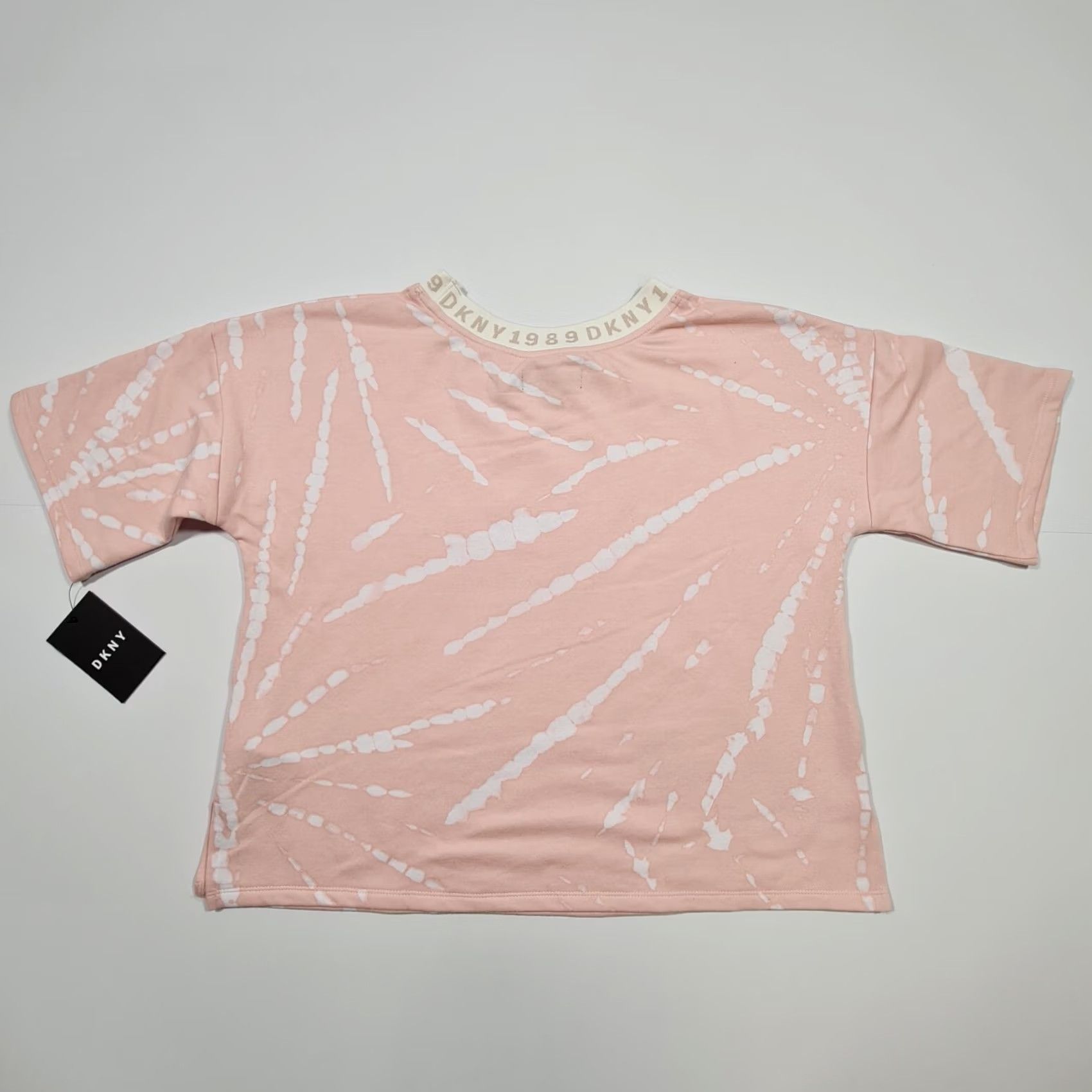 DKNY DKNY Womens Pyjama Top Pink Small Crew Neck Short Sleeves Logo Cotton Blend Jersey Sleepwear Tee Size S / US 4 / IT 40 - 7 Thumbnail