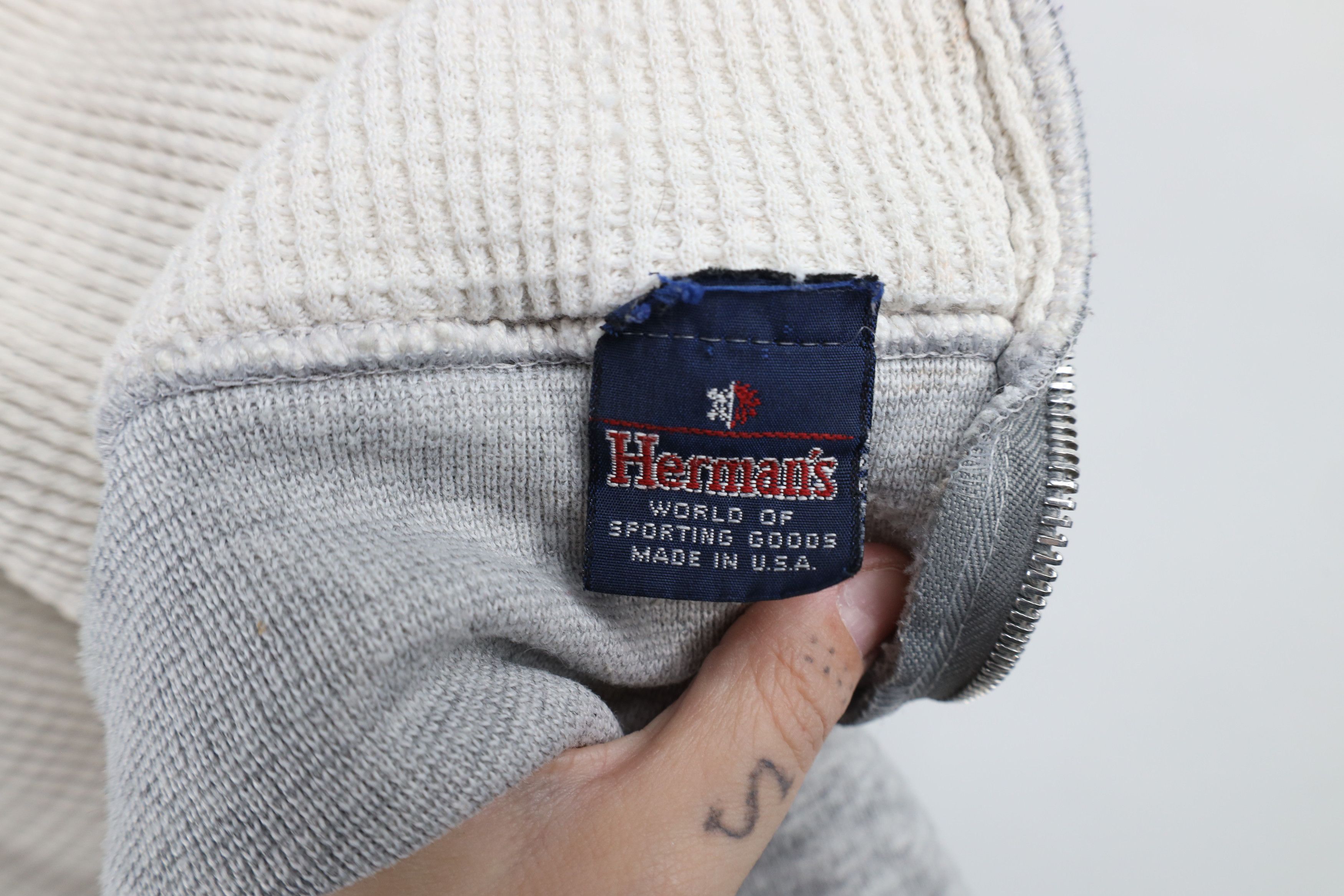 Vintage Vintage 70s Streetwear Waffle Knit Lined Triblend Hoodie USA Size US M / EU 48-50 / 2 - 13 Thumbnail