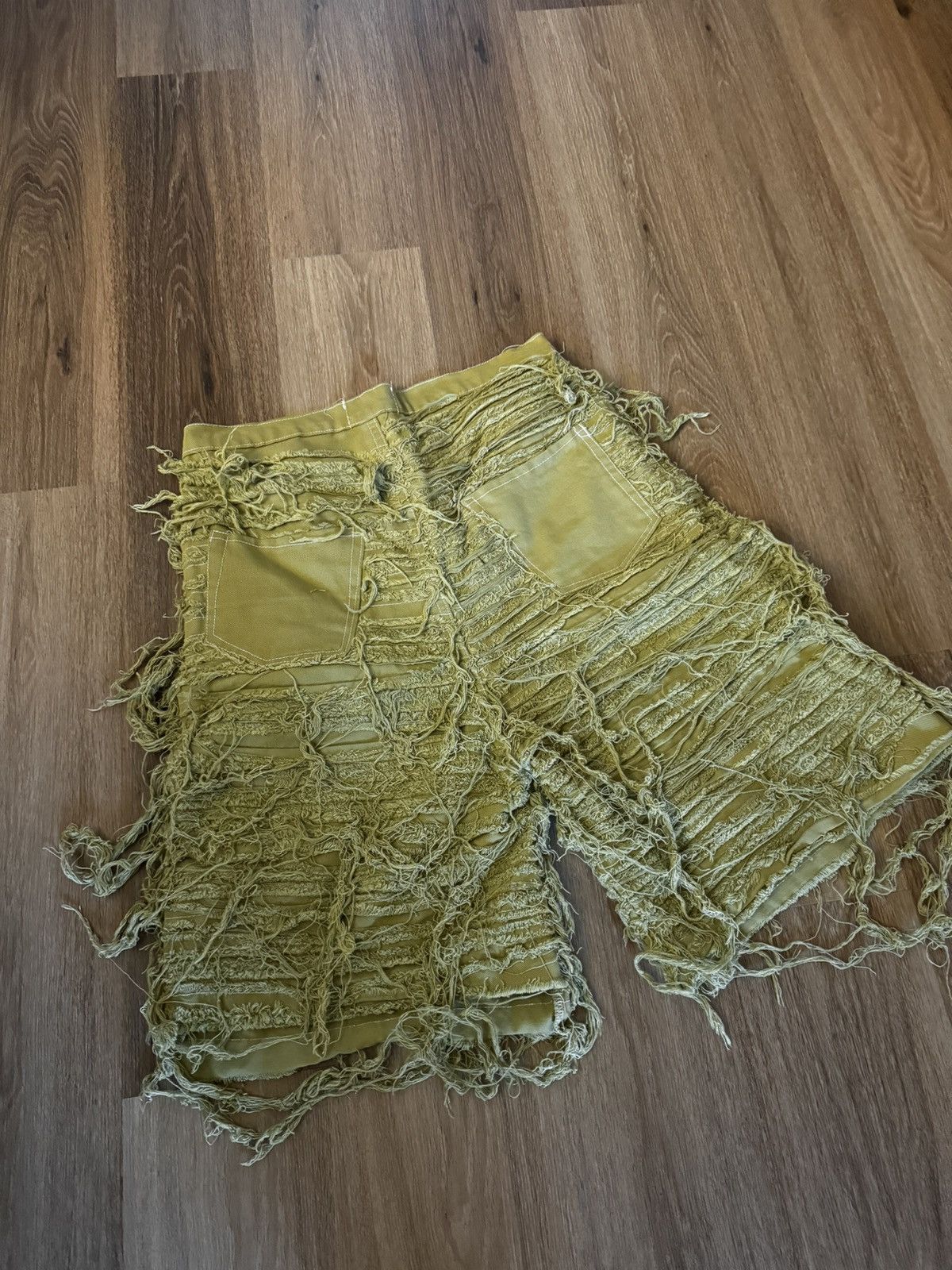 Japanese Brand Temporary From Brazil Distressed Shorts Size US 34 / EU 50 - 5 Thumbnail